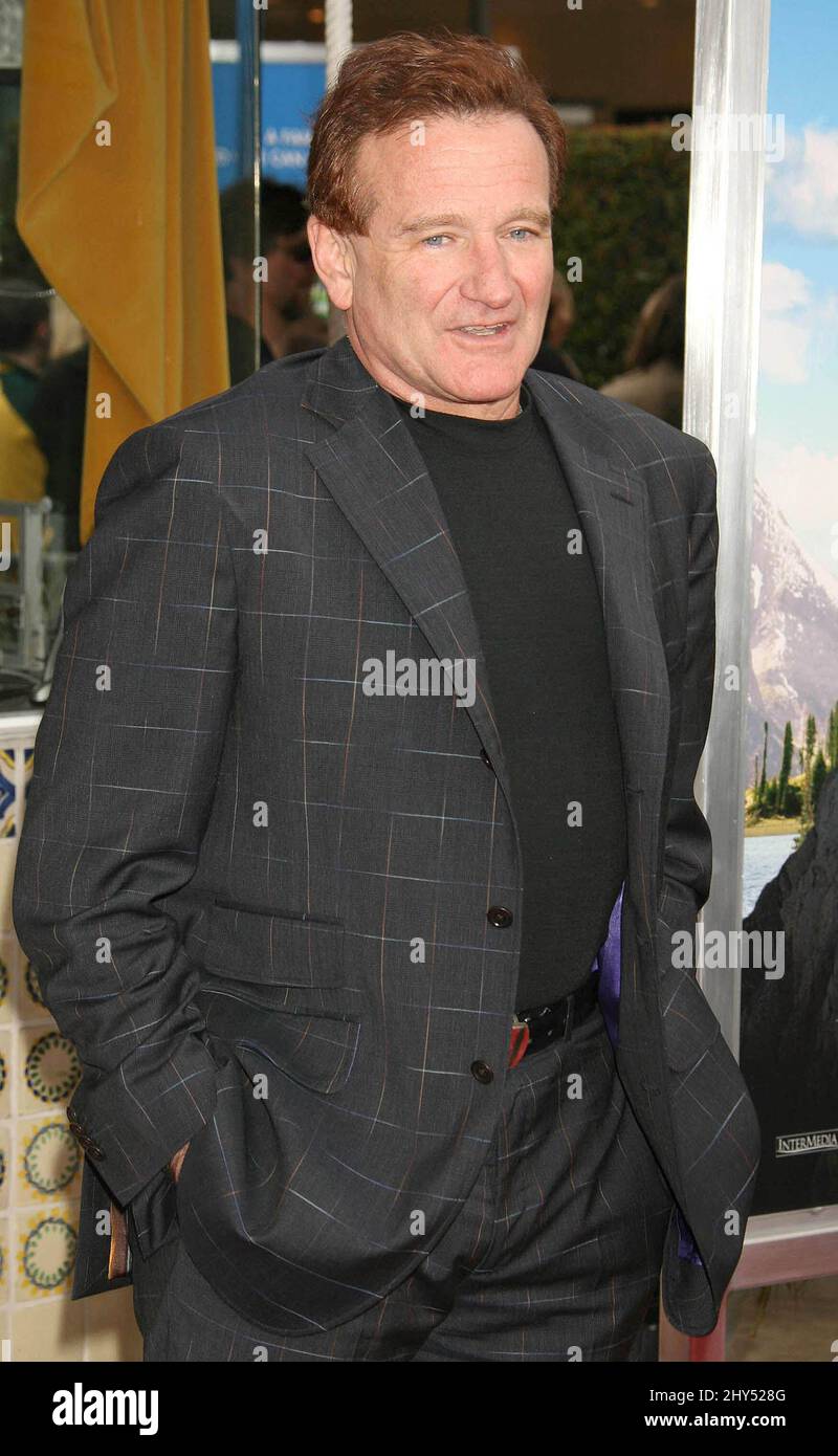 DATEI-FOTO: Robin Williams stirbt mit 63 Jahren. Robin Williams bei der Premiere von 'RV'. (Los Angeles, Kalifornien) Stockfoto