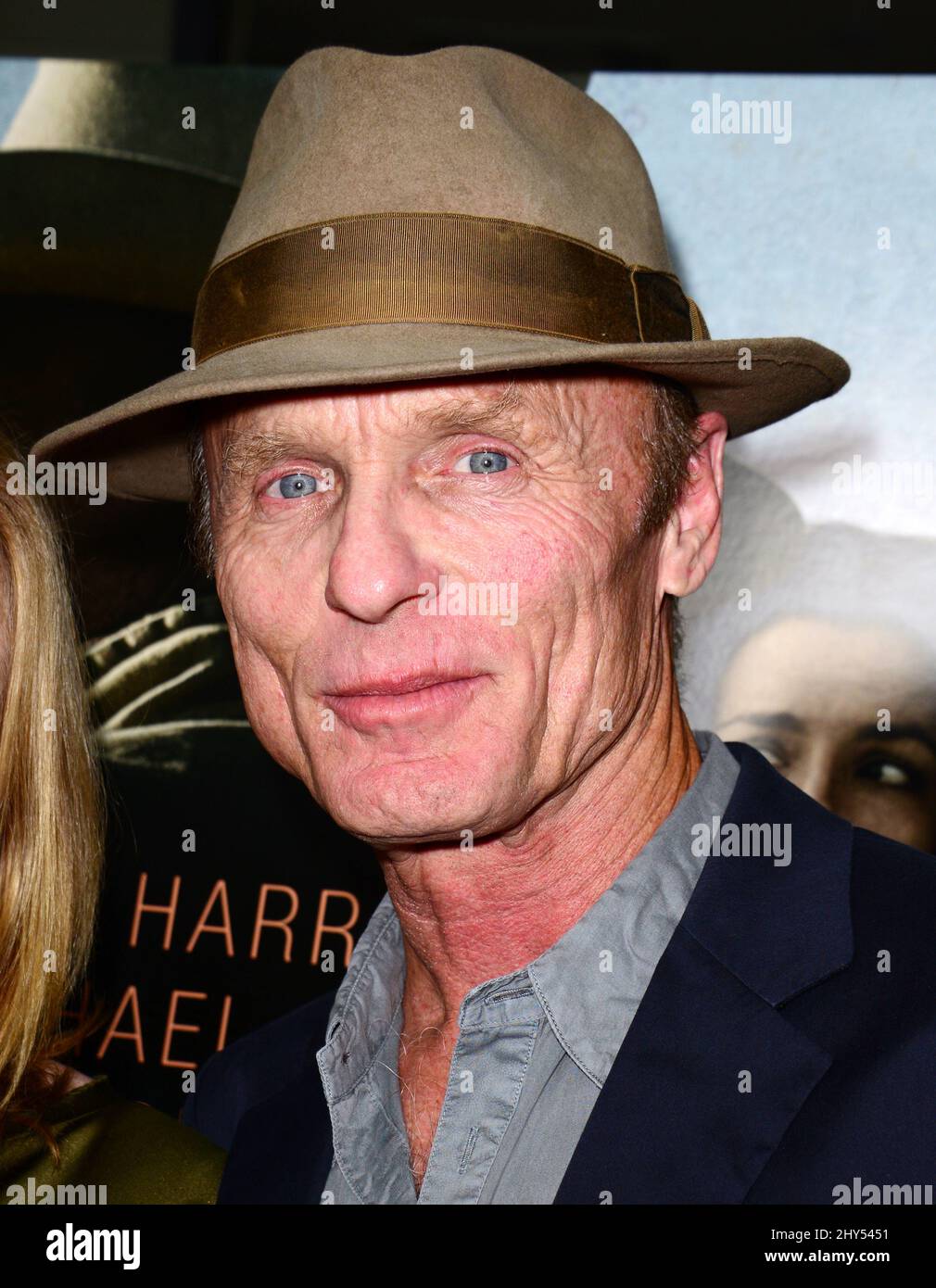 Ed Harris bei der Vorführung von „Oro“, die am 21. August 2014 im Landmark Theatre in Los Angeles, CA, USA, stattfand. Stockfoto