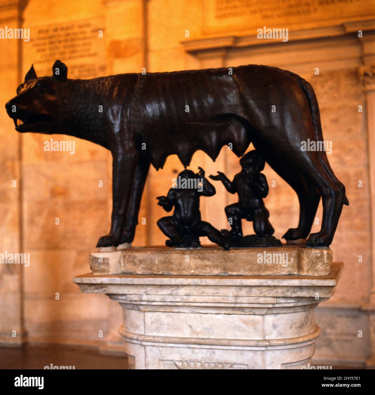 Rom Italien Capitoline Museum kapitolinischen Wölfin Stockfoto