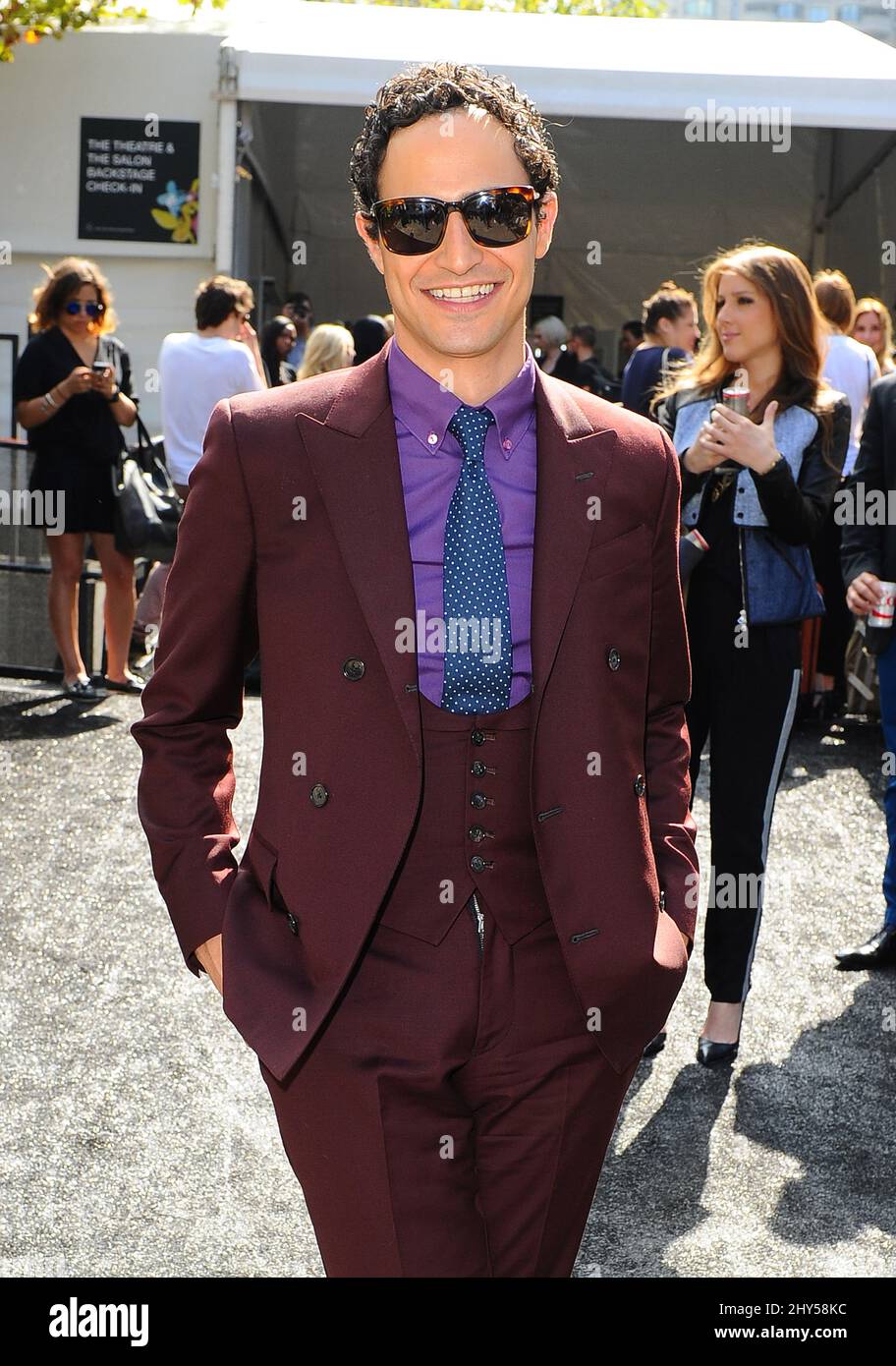 Zac Posen kommt zum Finale der Project Runway Saison 13 während der Präsentationen der Mercedes-Benz Fashion Week Frühjahr/Sommer 2015 am 5. September 2014 im Theater im Lincoln Center in New York City, NY. Stockfoto