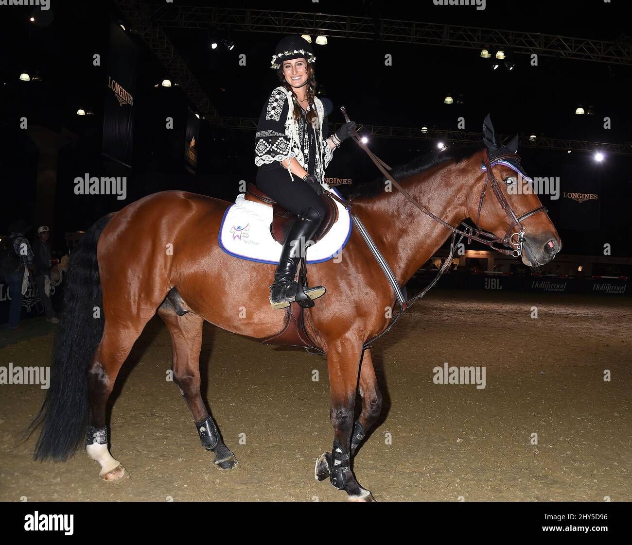 Jessica Springsteen während des Longines Los Angeles Masters Charity Pro-am im Los Angeles Convention Center. Stockfoto