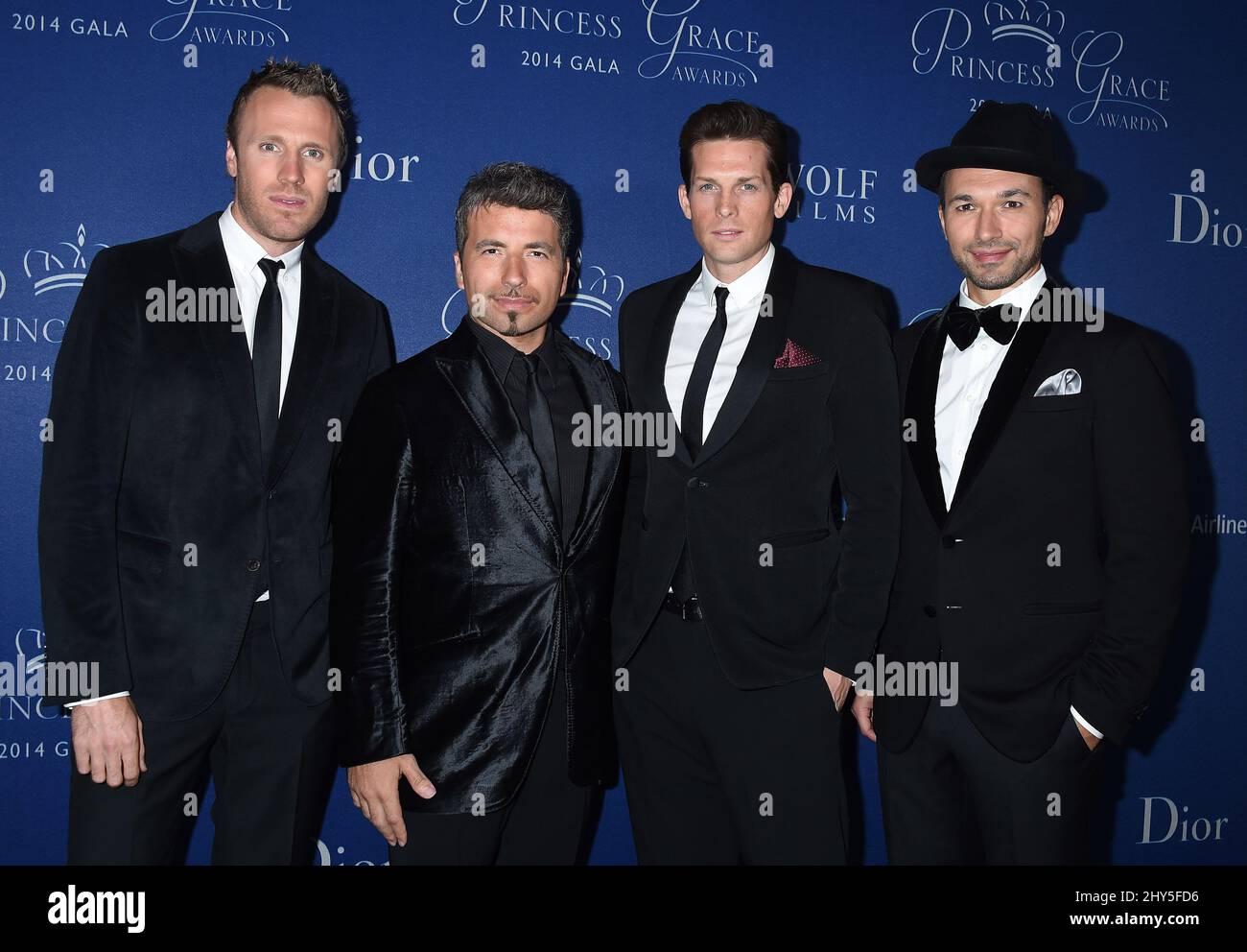 Fraser Walters, Remigio Pereira, Clifton Murray, Victor Micallef, The Tenors nehmen an der Princess Grace Awards Gala 2014 in Los Angeles, Kalifornien, Teil. Stockfoto