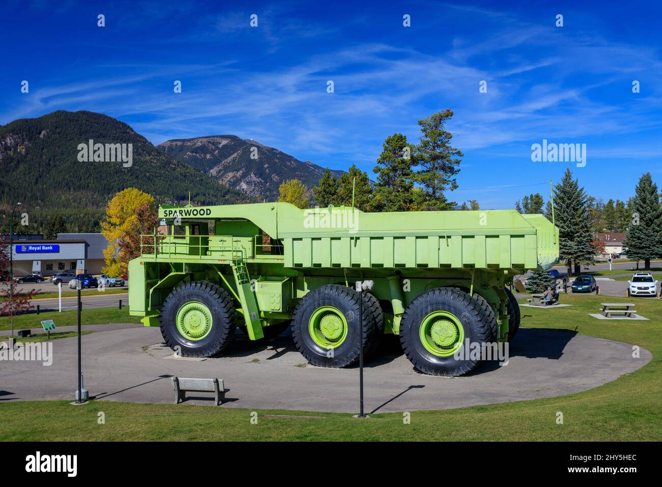 Sparwood, Kanada - 23. September 2021: Der Terex 33-19 'Titan' war ein Prototyp eines Off-Highway-Lkw. Nur eine 33-19 wurde jemals produziert und es war Th Stockfoto