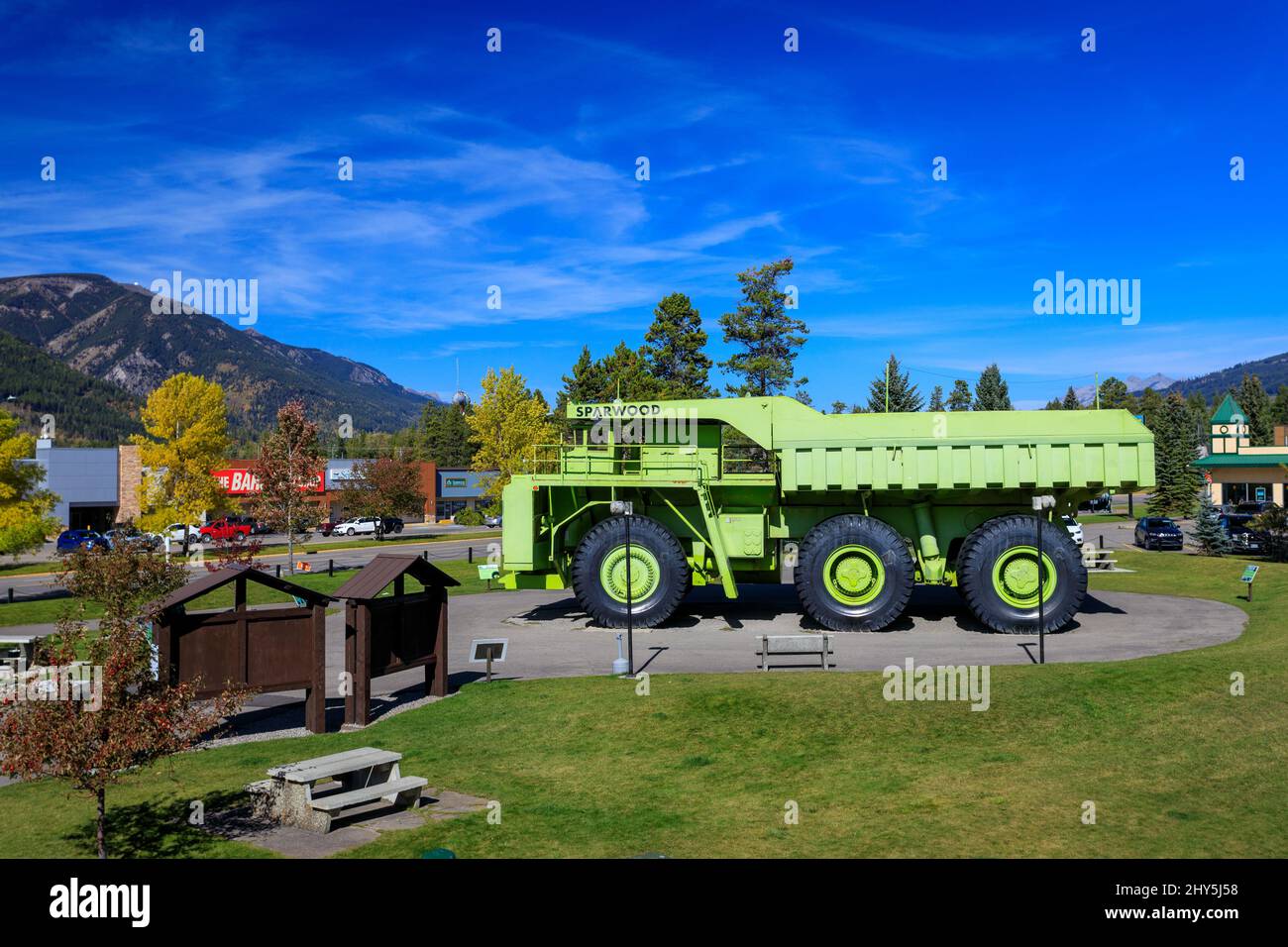 Sparwood, Kanada - 23. September 2021: Der Terex 33-19 'Titan' war ein Prototyp eines Off-Highway-Lkw. Nur eine 33-19 wurde jemals produziert und es war Th Stockfoto