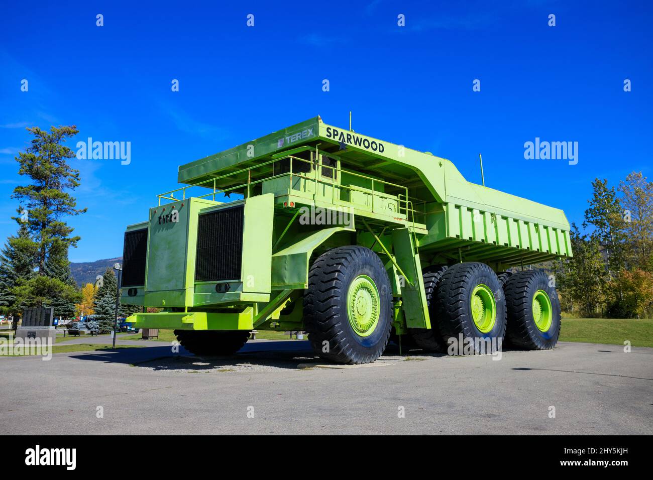 Sparwood, Kanada - 23. September 2021: Der Terex 33-19 'Titan' war ein Prototyp eines Off-Highway-Lkw. Nur eine 33-19 wurde jemals produziert und es war Th Stockfoto