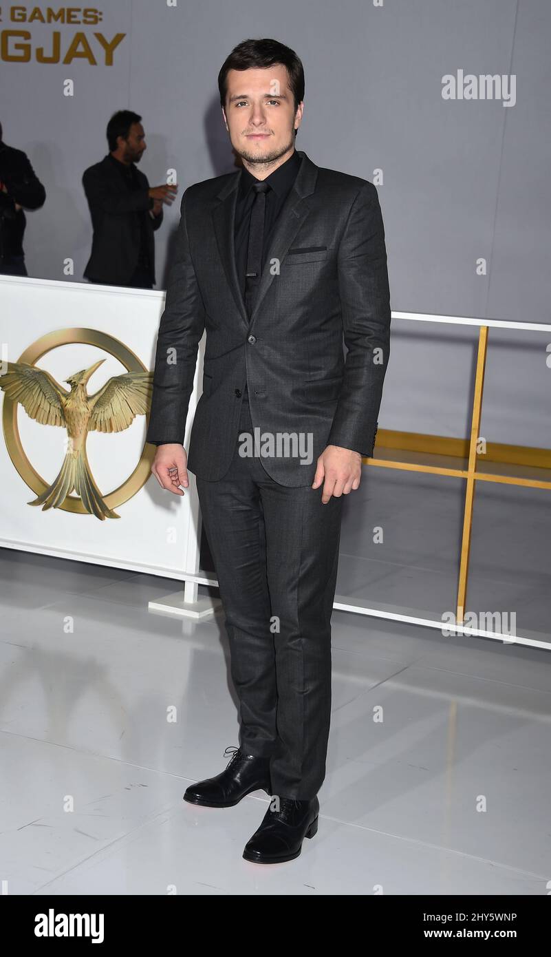 Josh Hutcherson bei der Premiere von „The Hunger Games: Mockingjay - Part 1“ in Los Angeles, Kalifornien. Stockfoto