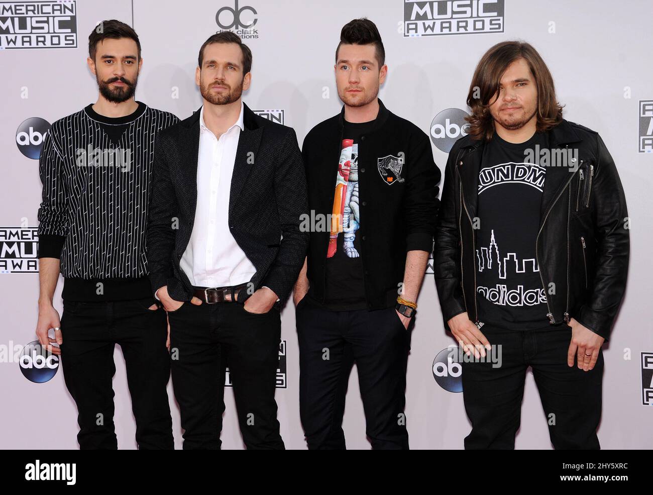 Bastille nimmt an den American Music Awards 2014 im Nokia Theater Teil Stockfoto