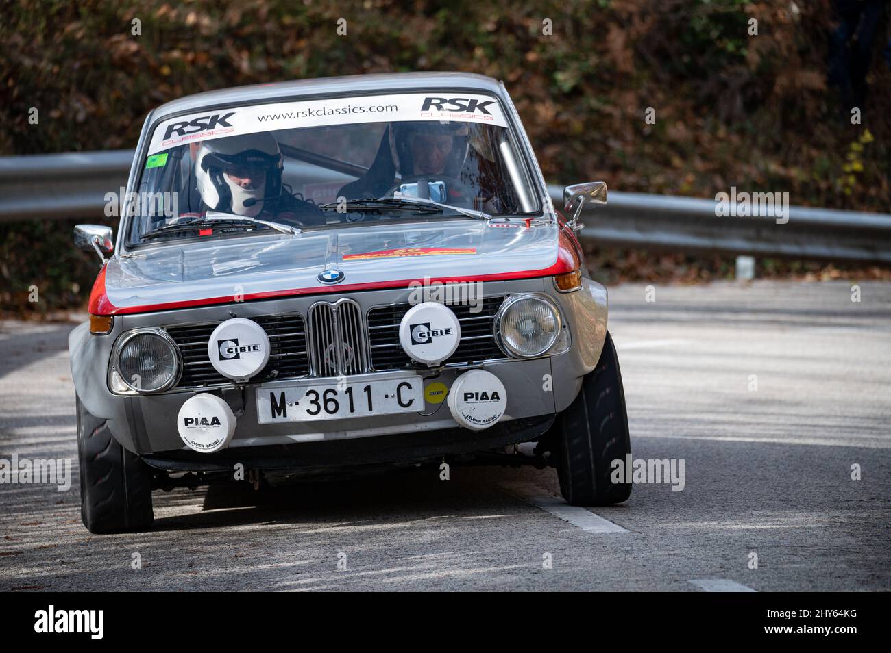 Eine Ausgabe 69. der Costa Brava Rallye BMW 2002 TI Stockfoto