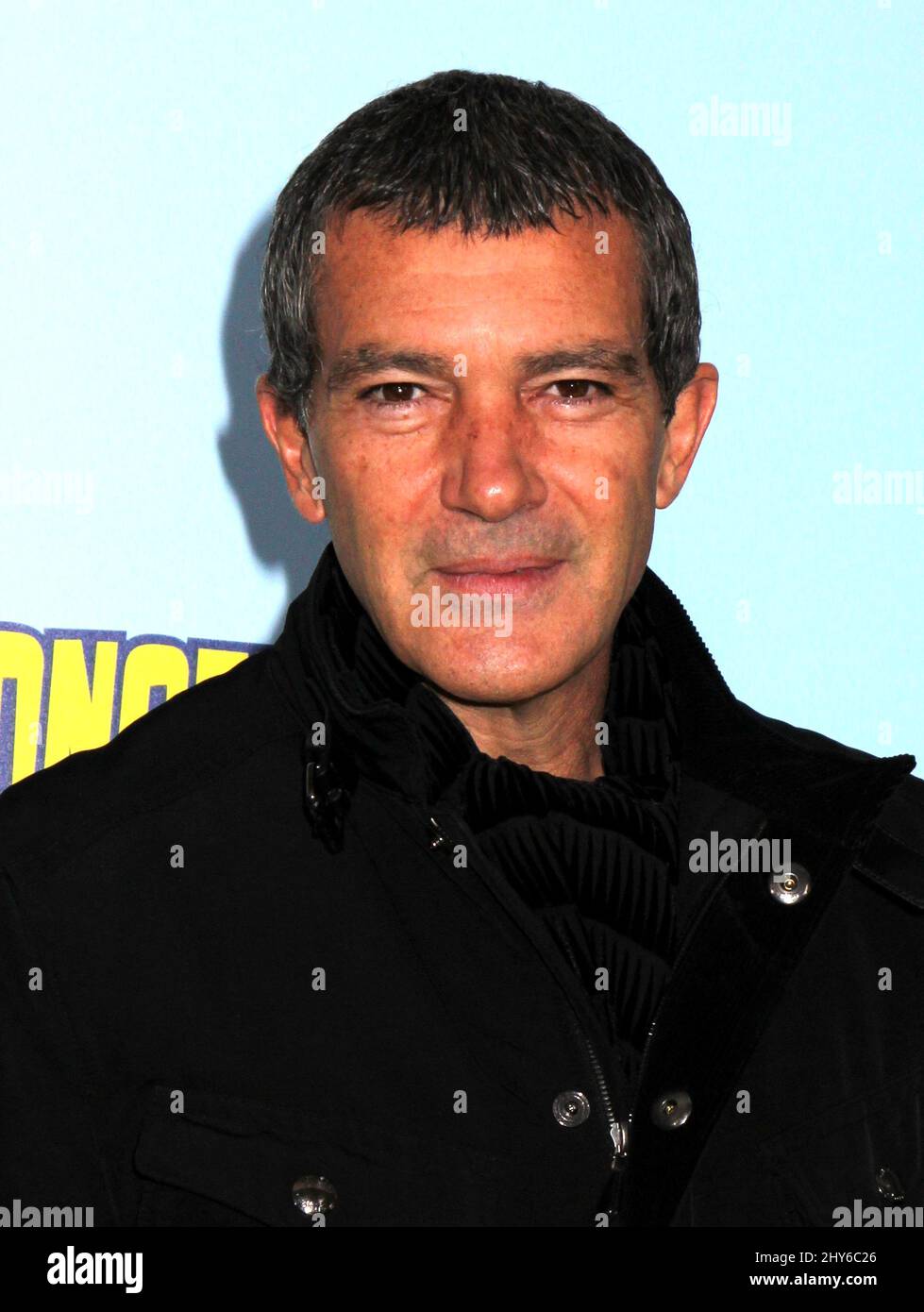 Antonio Banderas nimmt an der Weltpremiere „The Spongebob Movie: Sponge Out of Water“ Teil, die am 31. Januar 2015 auf dem AMC Lincoln Square stattfand. Stockfoto