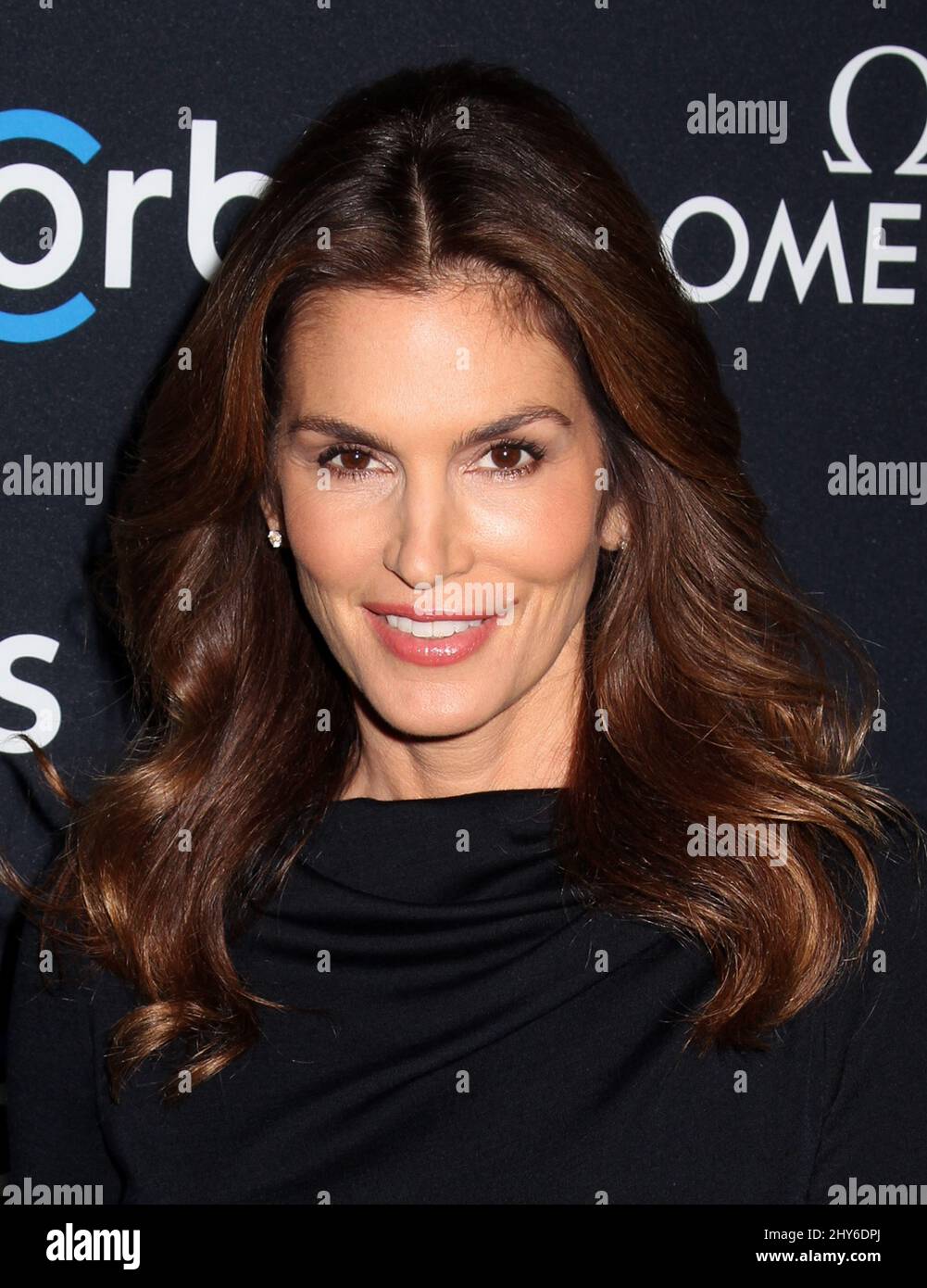 Cindy Crawford feiert die Filmvorführung von Omega und Orbis International „Hospital in the Sky“ in der New York Historical Society 5. Februar 2015 New York City, NY. Stockfoto