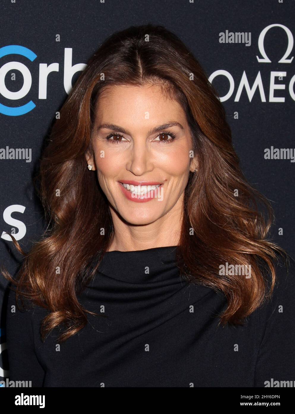 Cindy Crawford feiert die Filmvorführung von Omega und Orbis International „Hospital in the Sky“ in der New York Historical Society 5. Februar 2015 New York City, NY. Stockfoto