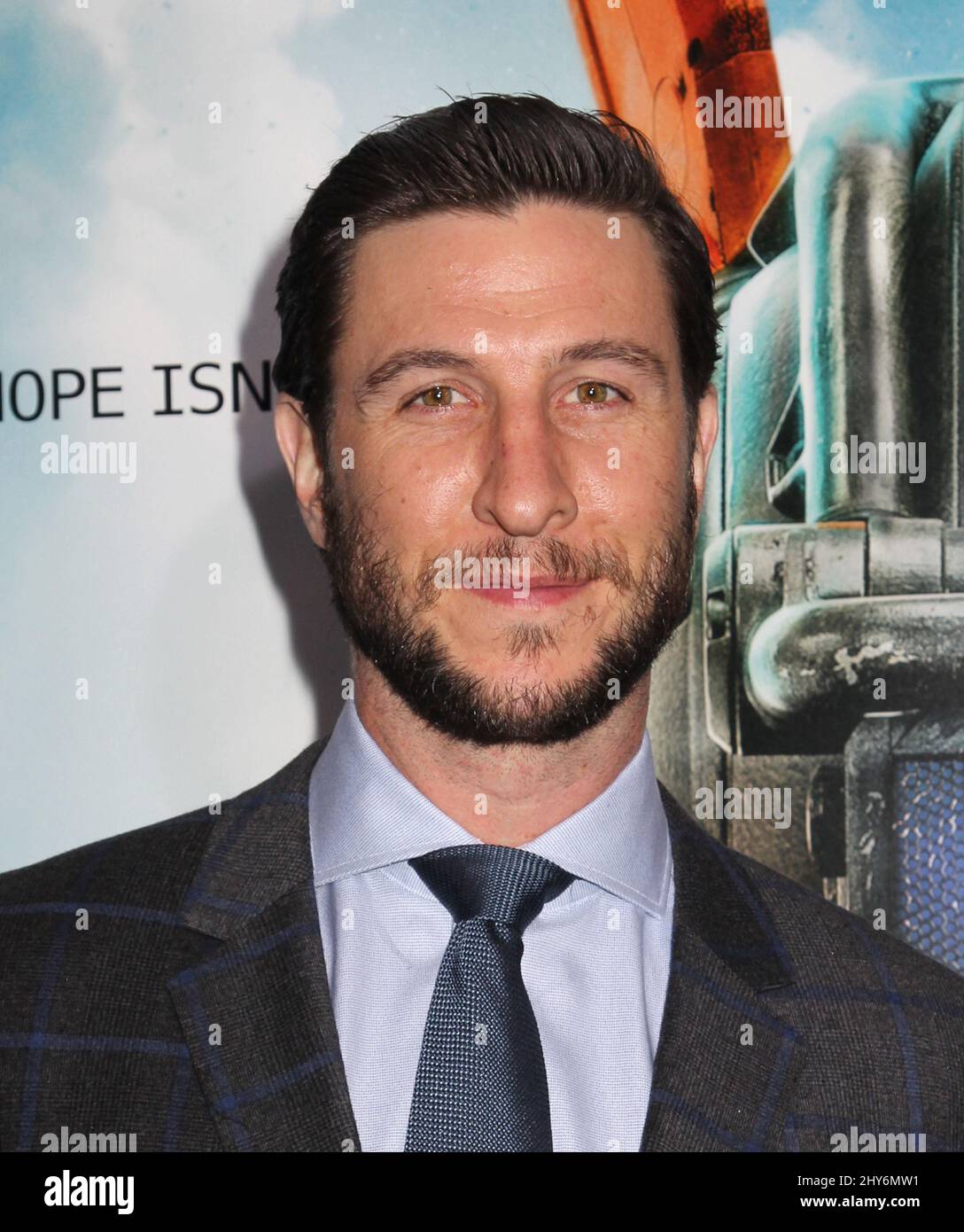 Pablo Schreiber bei der Chappie-Premiere in New York Stockfoto