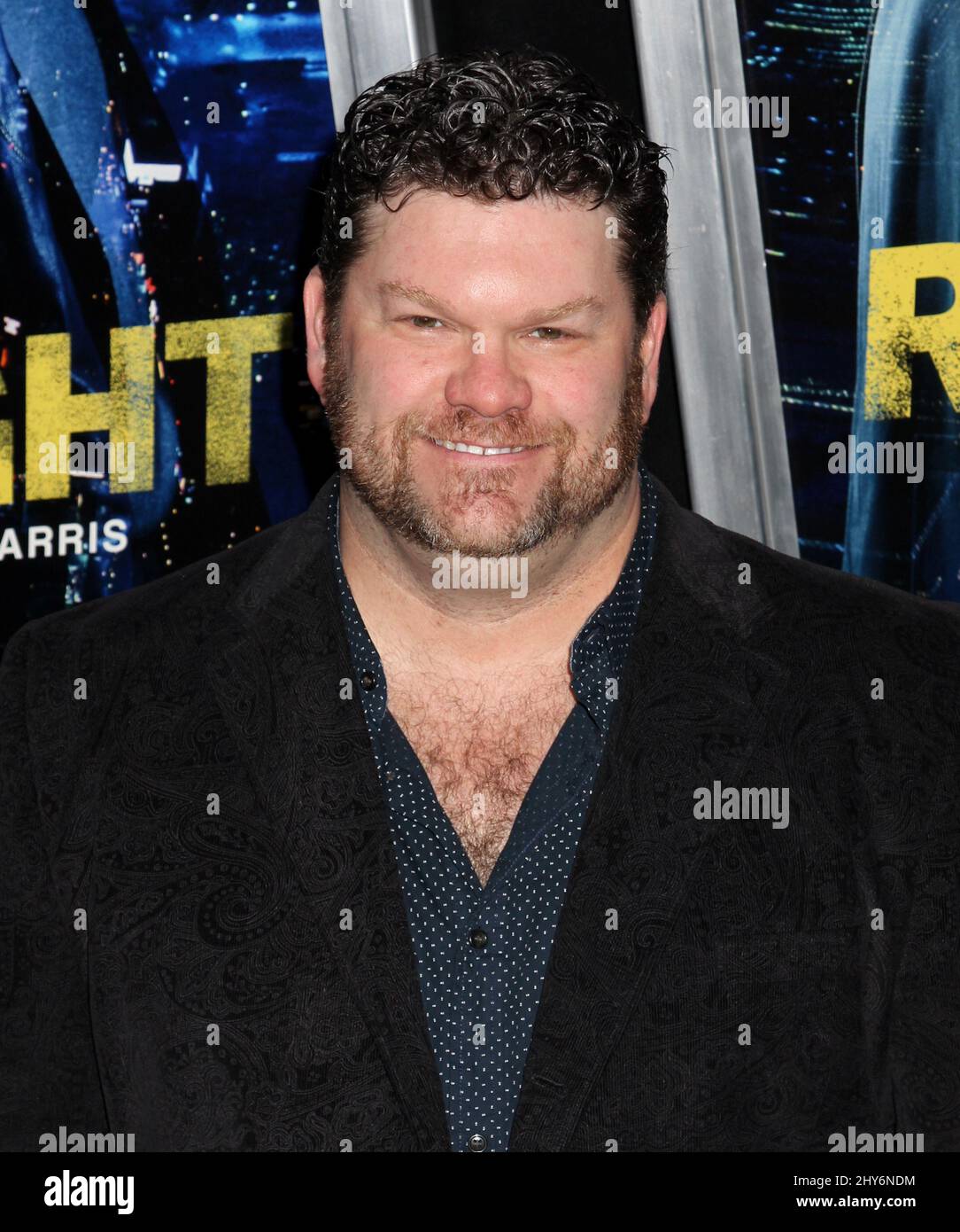 Daniel Stewart bei der Premiere von „Run All Night“ in New York. Stockfoto