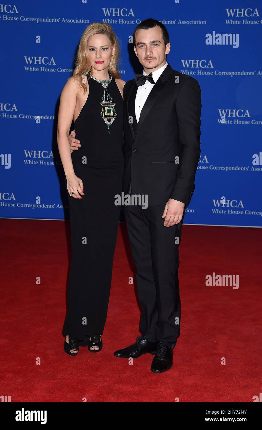 Rupert Friend & Aimee Mullins nimmt am White House Correspondents Association Dinner 2015 im Hilton Hotel Teil. Stockfoto