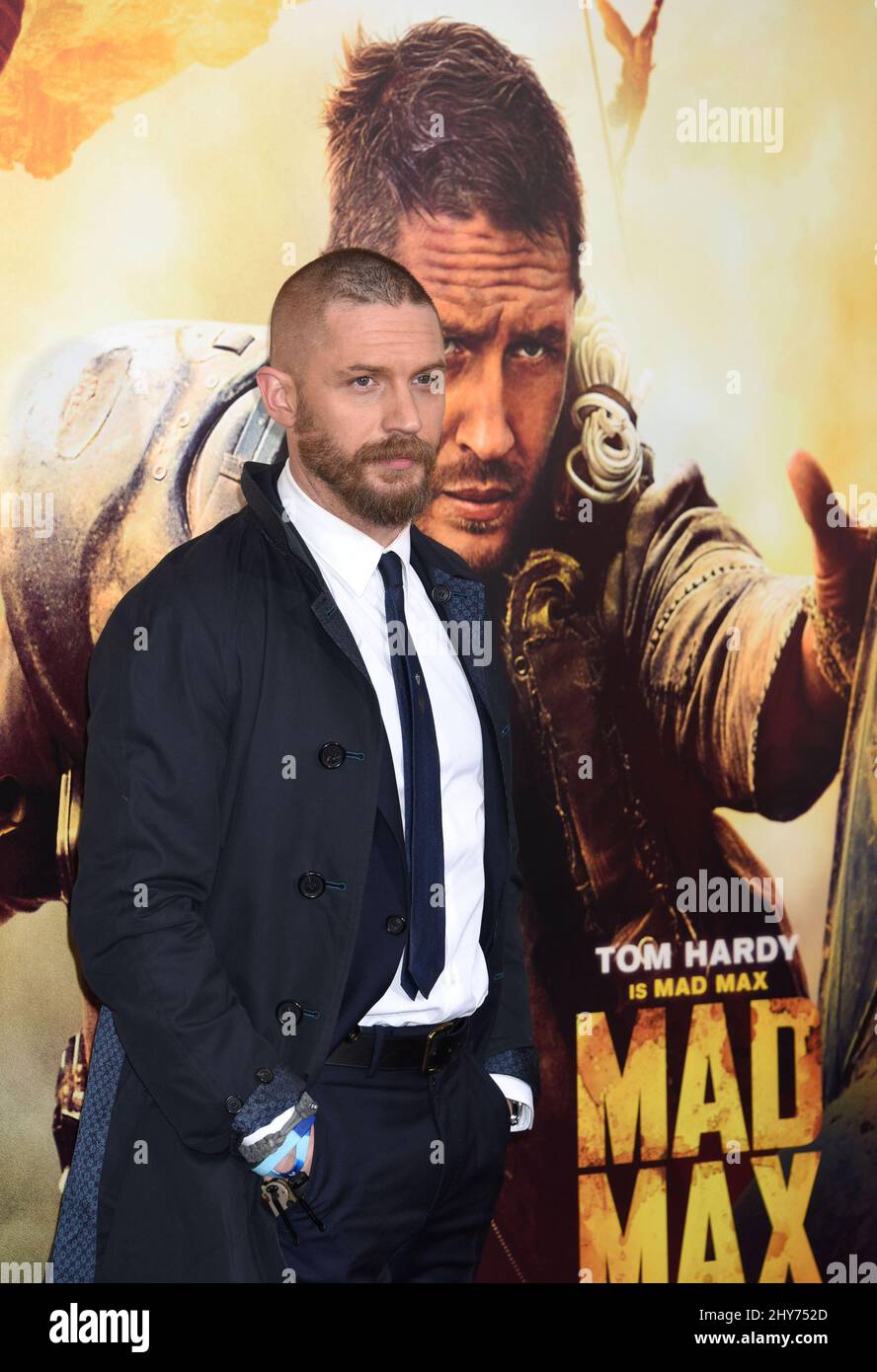 Tom Hardy nimmt an der Premiere von „Mad Max:Fury Road“ im TCL Chinese Theatre Teil Stockfoto