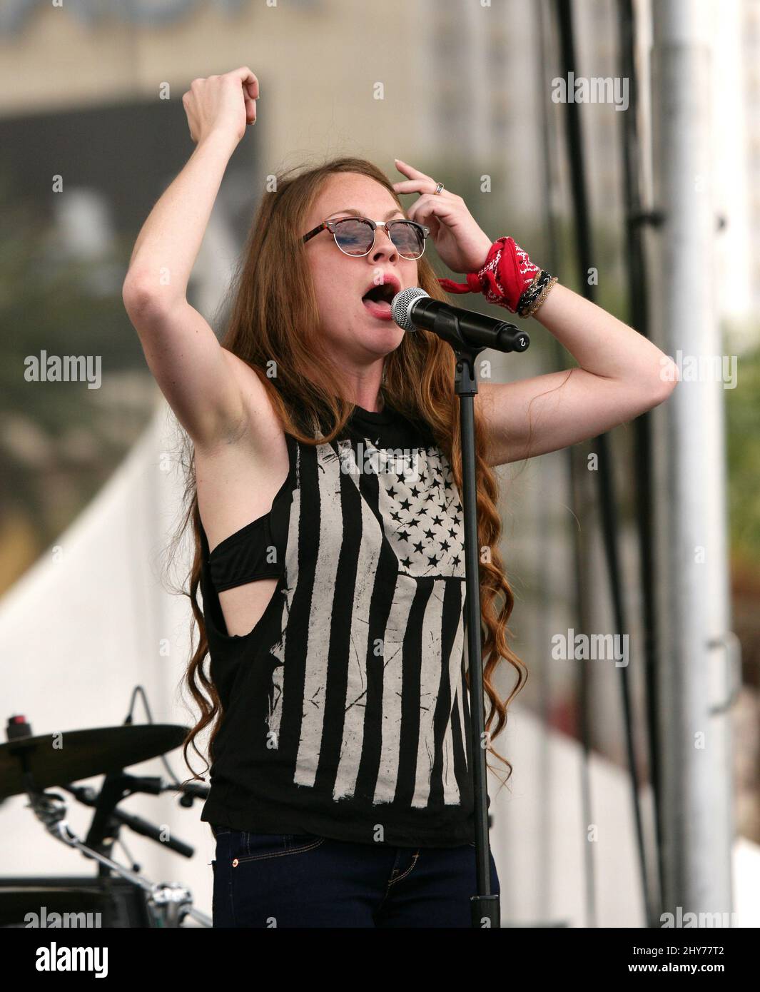 Tarra Layne nimmt an der PBR Cowboy Spring Break, MGM Resorts Village in Las Vegas, USA, Teil. Stockfoto