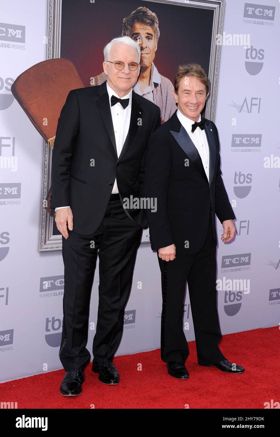 Steve Martin, Martin Short nimmt an der AFI Life Achievement Award Gala zu Ehren von Steve Martin Teil Stockfoto