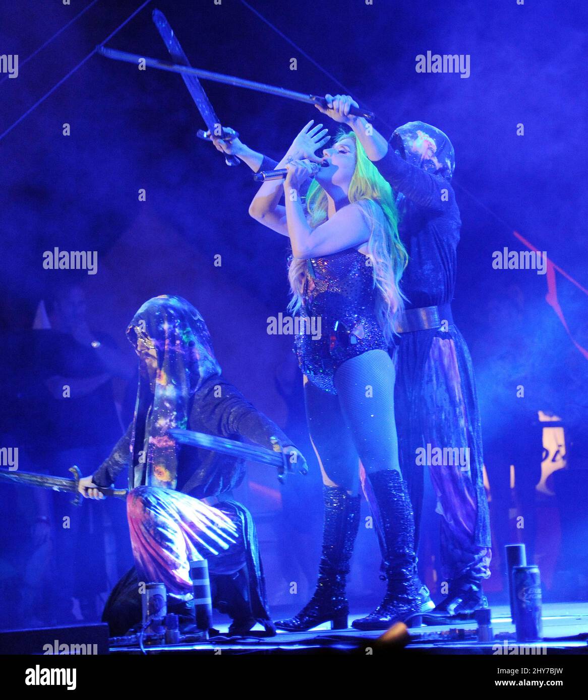 LA Pride 2015 Konzert mit Kesha im West Hollywood Park Stockfoto