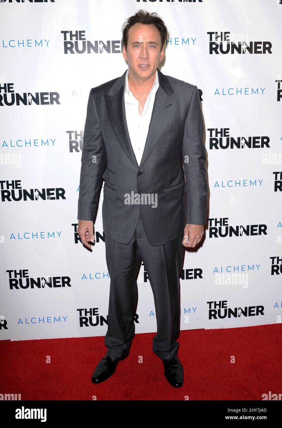 Nicolas Cage nimmt an der Sondervorstellung „The Runner“ Teil, die in den TCL Chinese 6 Theatres in Los Angeles, USA, stattfand. Stockfoto