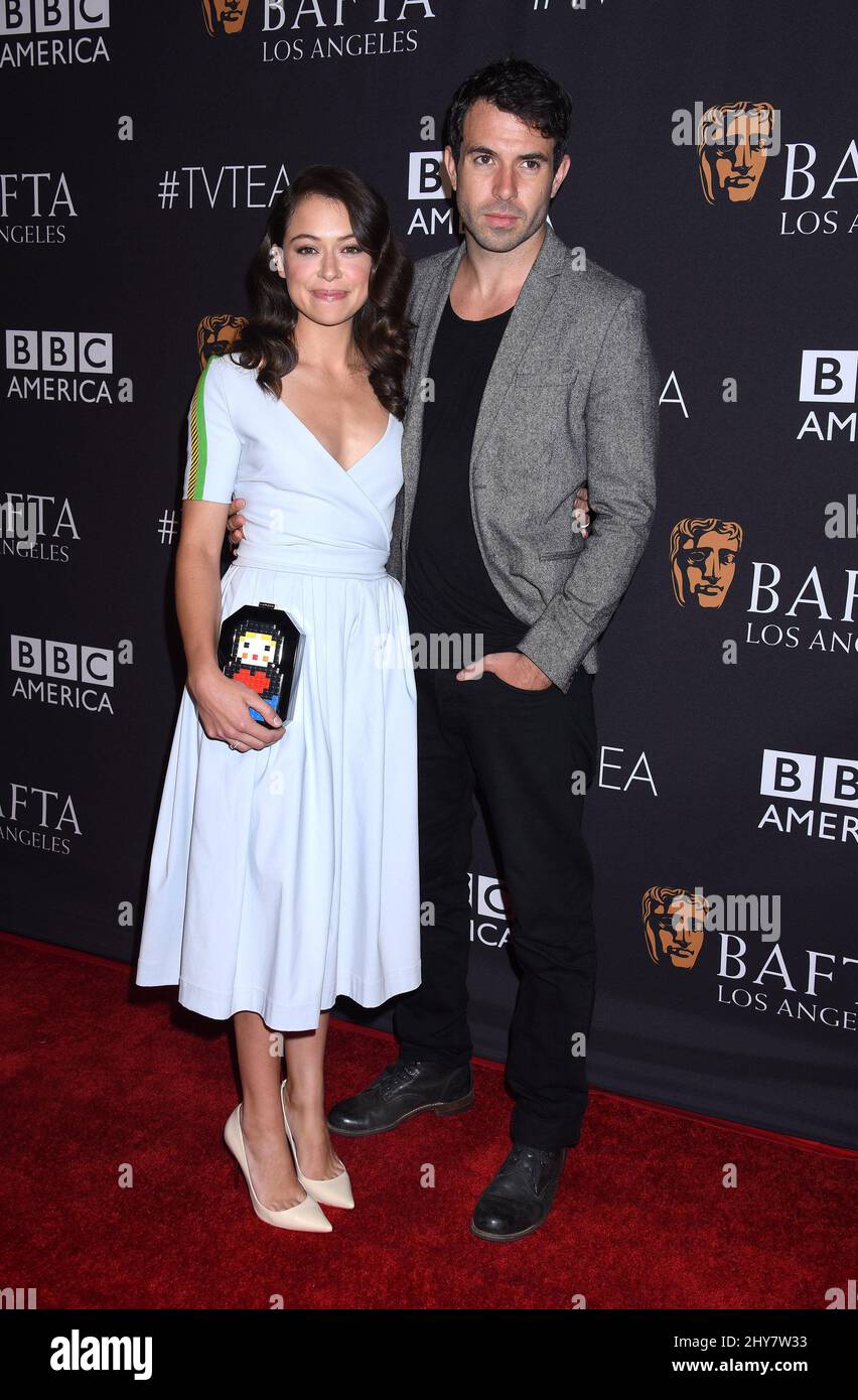 Tatiana Maslany und Tom Cullen bei der BAFTA Los Angeles TV Tea Party 2015 Stockfoto