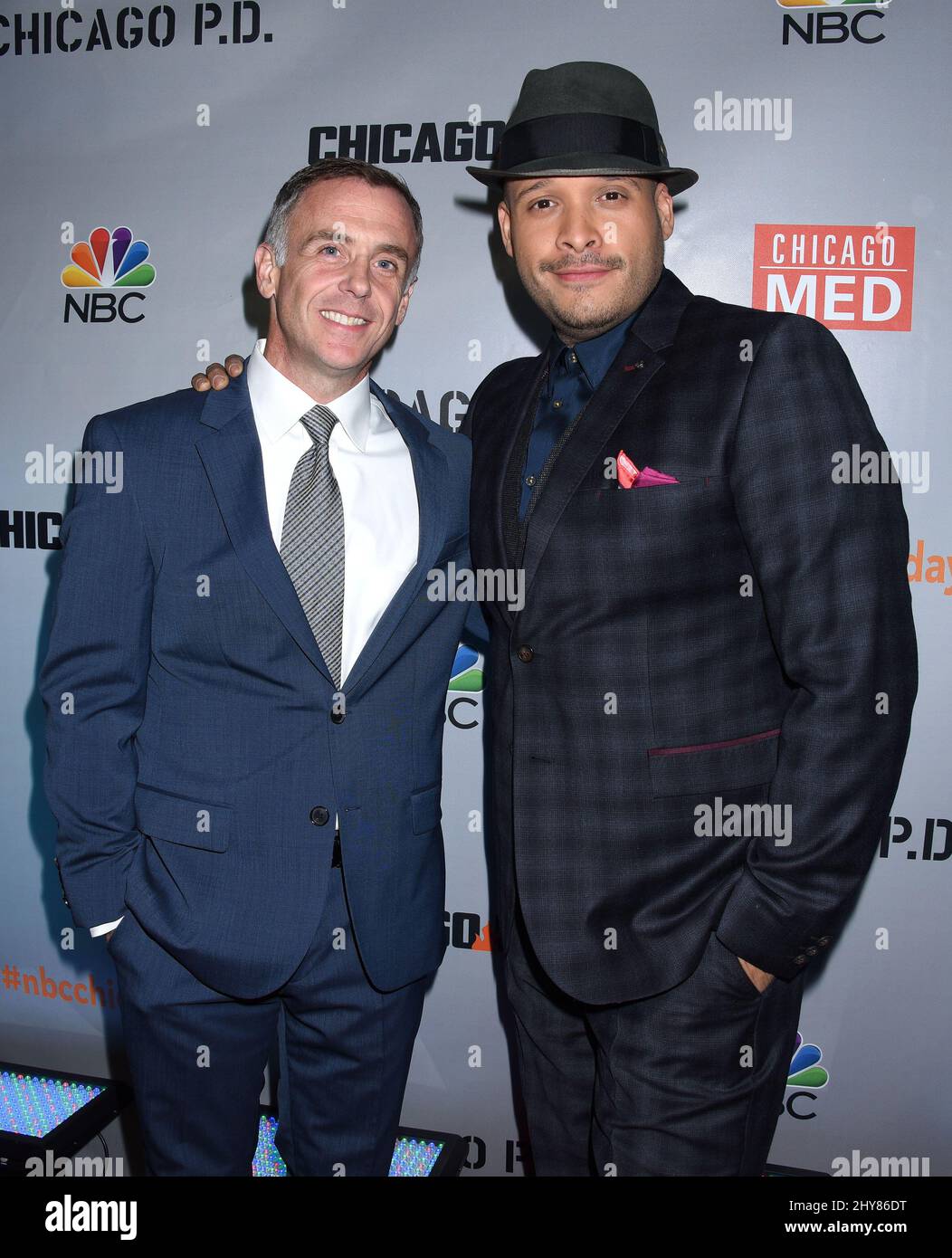 David Eigenberg und Joe Minoso NBC feiern „Chicago Fire“, „Chicago P.D.“ und „Chicago Med“ Stockfoto