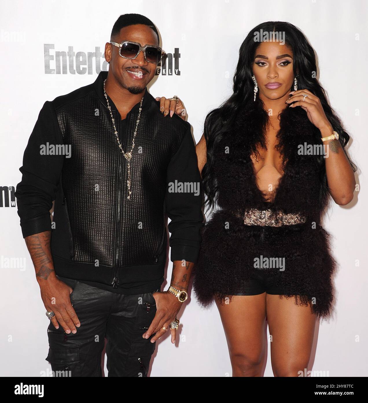 Stevie J, Joseline Hernandez VH1 Big in 2015 Awards - Ankunft im Pacific Design Center Stockfoto