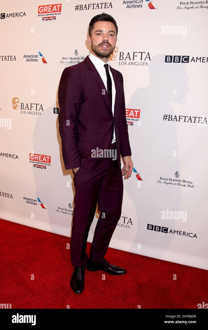 Dominic Cooper, der an der British Academy of Film and Television Arts in Los Angeles teilnimmt, veranstaltet die BAFTA Tea Party 2016 im Four Seasons Los Angeles in Beverly Hills Stockfoto