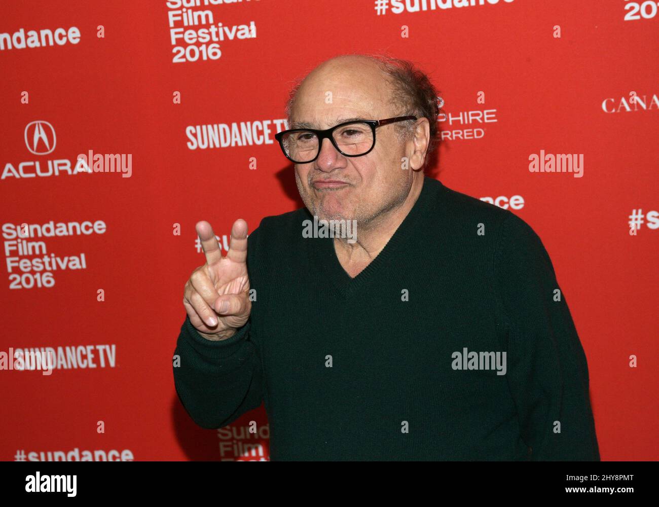 Danny DeVito bei der Wiener-Dog-Premiere beim Sundance Film Festival 2016 im Eccles Theater in Park City, Utah. Stockfoto