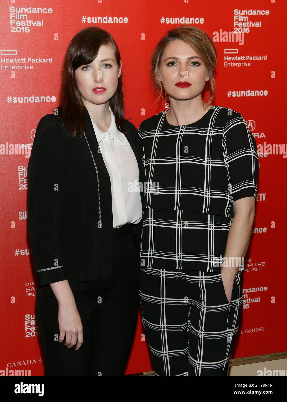 Kate Lyn Seil und Amy Seimetz bei der Premiere von „The Girlfriend Experience“ beim Sundance Film Festival 2016 im Ägyptischen Theater Stockfoto