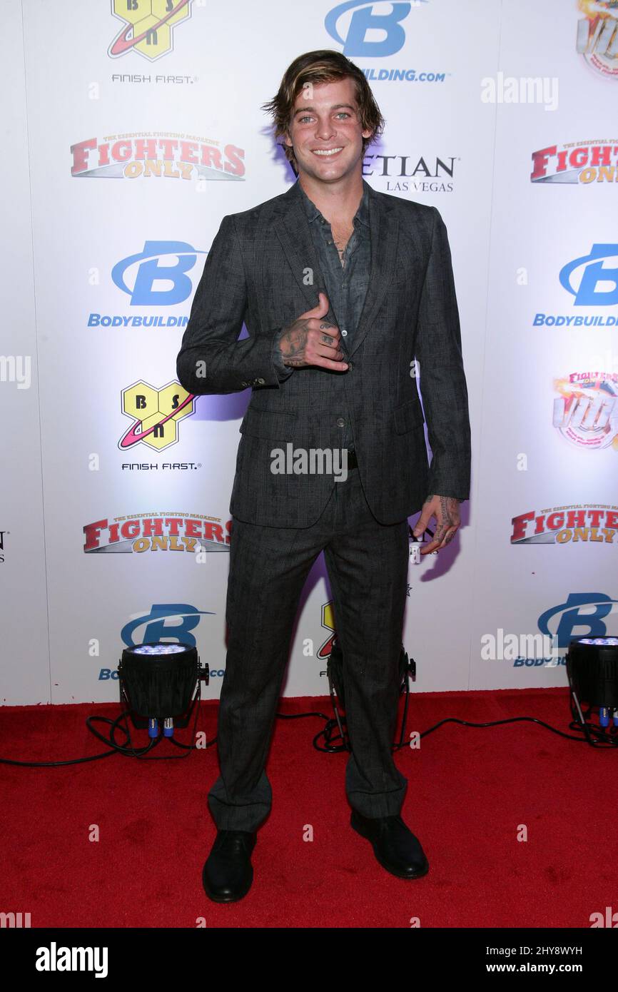 Ryan Sheckler nimmt an den Annual Fighters Only World Mixed Martial Arts Awards 8. im Palazzo Resort Hotel Casino in Las Vegas, Nevada, Teil. Stockfoto