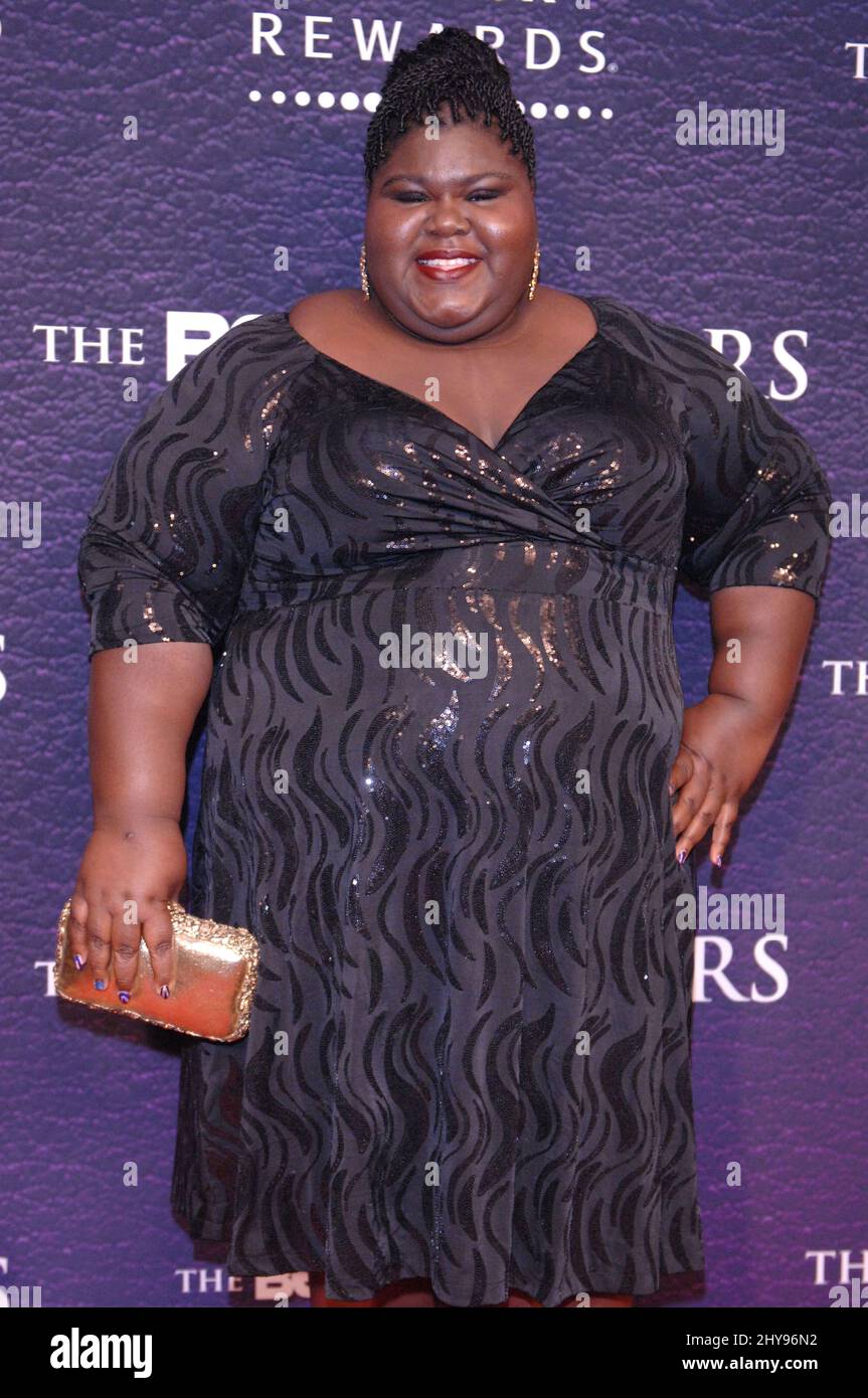 Gabourey Sibide nahm an den WET Honors 2016 im Warner Theater Teil Stockfoto