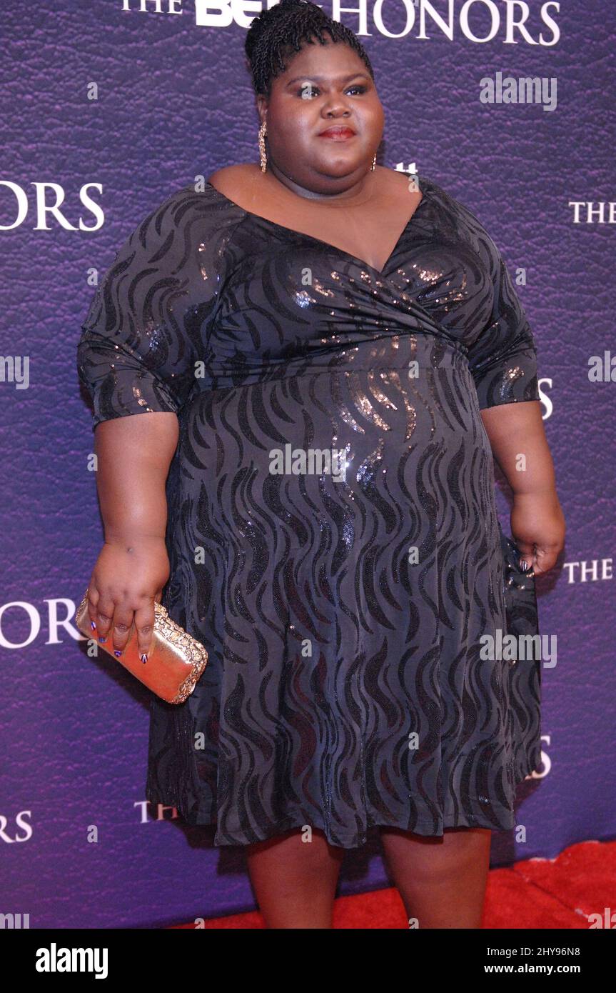 Gabourey Sibide nahm an den WET Honors 2016 im Warner Theater Teil Stockfoto