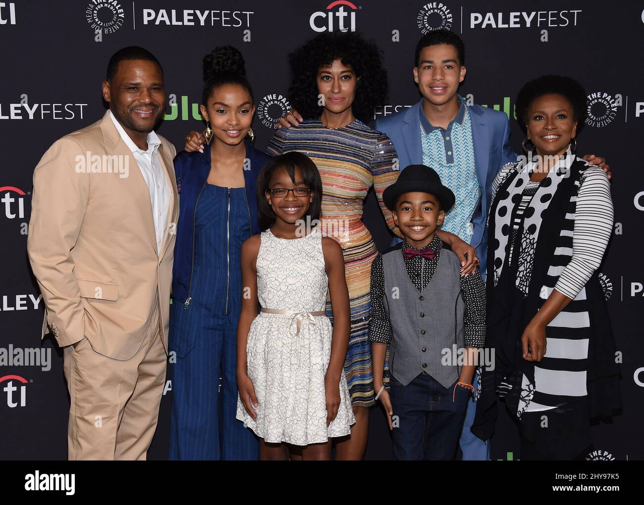 Anthony Anderson, Yara Shahidi, Tracee Ellis Ross, Marsai Martin bei der „Black-ish“-Veranstaltung auf dem PaleyFest LA 2016 im Dolby Theater, Los Angeles Stockfoto