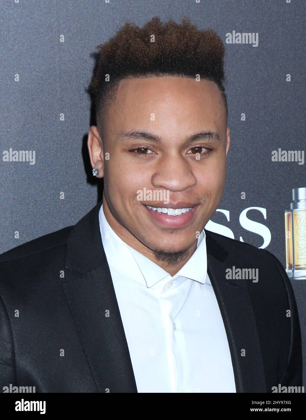 Rotimi bei der „Allegiant“-Premiere in New York am 14. März 2016 auf dem AMC Loews Lincoln Square 13. Stockfoto