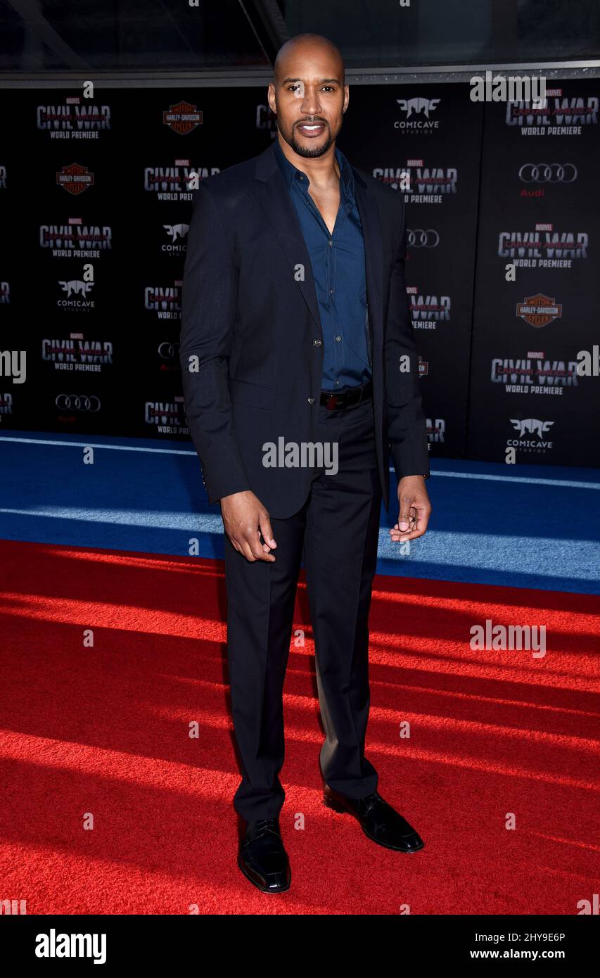 Henry Simmons bei der Weltpremiere „Captain America Civil war“ im Dolby Theater in Los Angeles, USA. Stockfoto