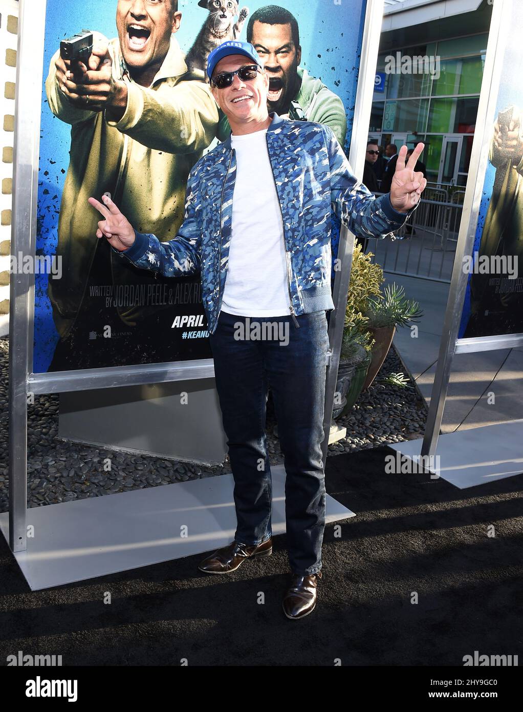 Jean Claude Van Damme bei der Premiere von „Keanu“ im ArcLight Cinemas Cinerama Dome in Los Angeles, USA. Stockfoto