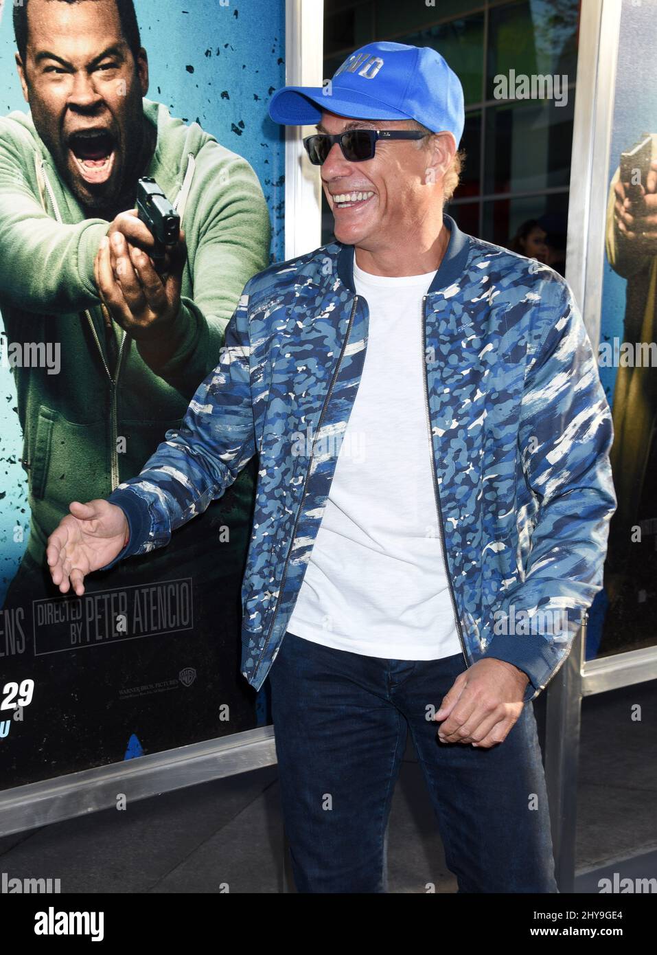 Jean-Claude Van Damme bei der Premiere von „Keanu“ im ArcLight Cinemas Cinerama Dome in Los Angeles, USA. Stockfoto