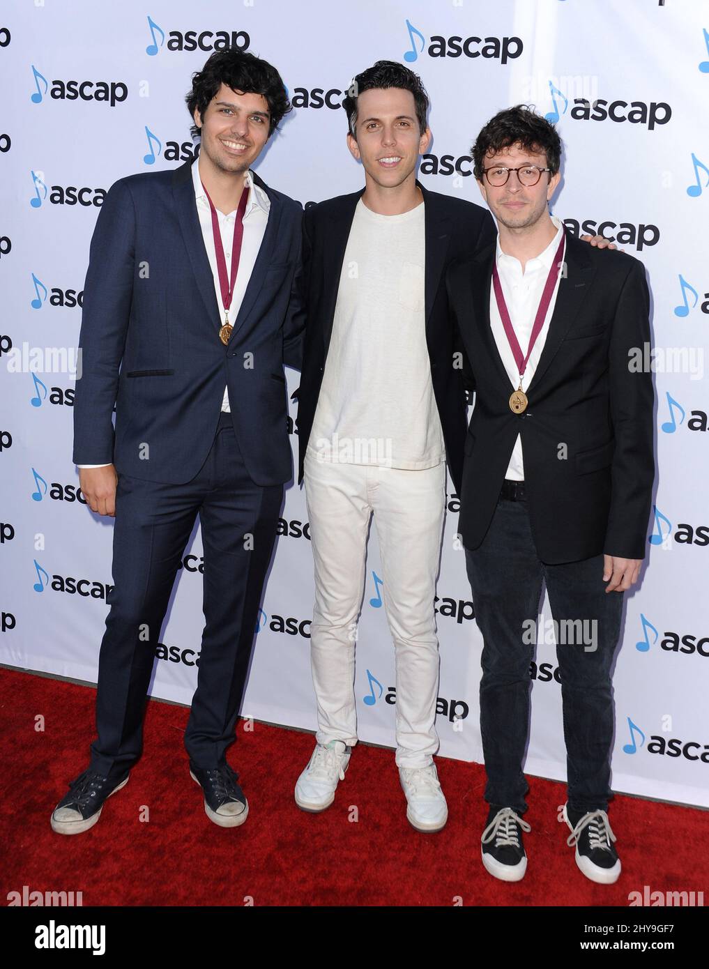 27. April 2016 Hollywood, Ca. Ryan McMahon, Ryan Rabin, Ben Berger 2016 ASCAP Pop Awards - Ankunft im Dolby Theater Stockfoto