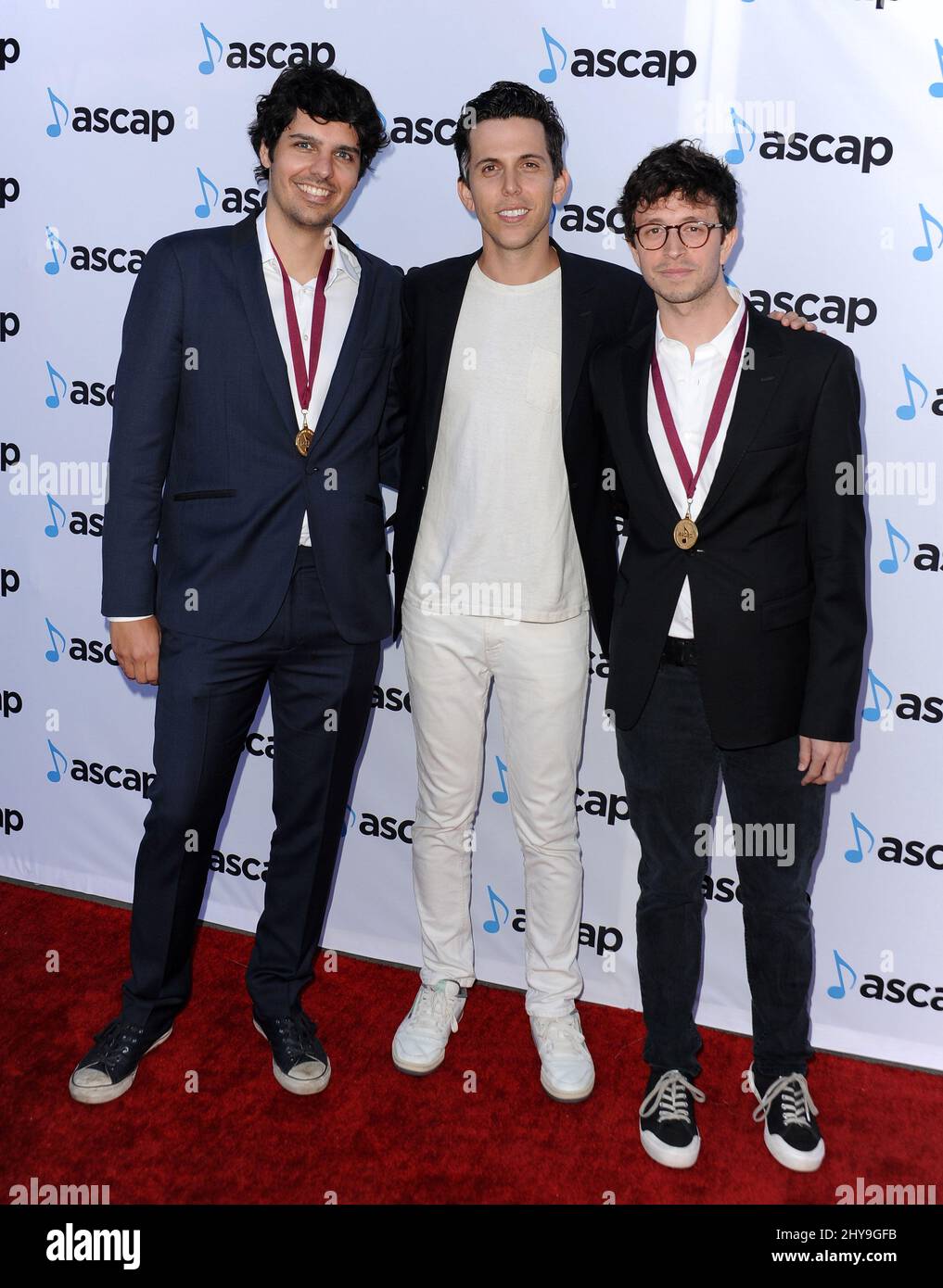 Ryan McMahon, Ryan Rabin, Ben Berger bei den ASCAP Pop Awards 2016 im Dolby Theater in Los Angeles, USA. Stockfoto