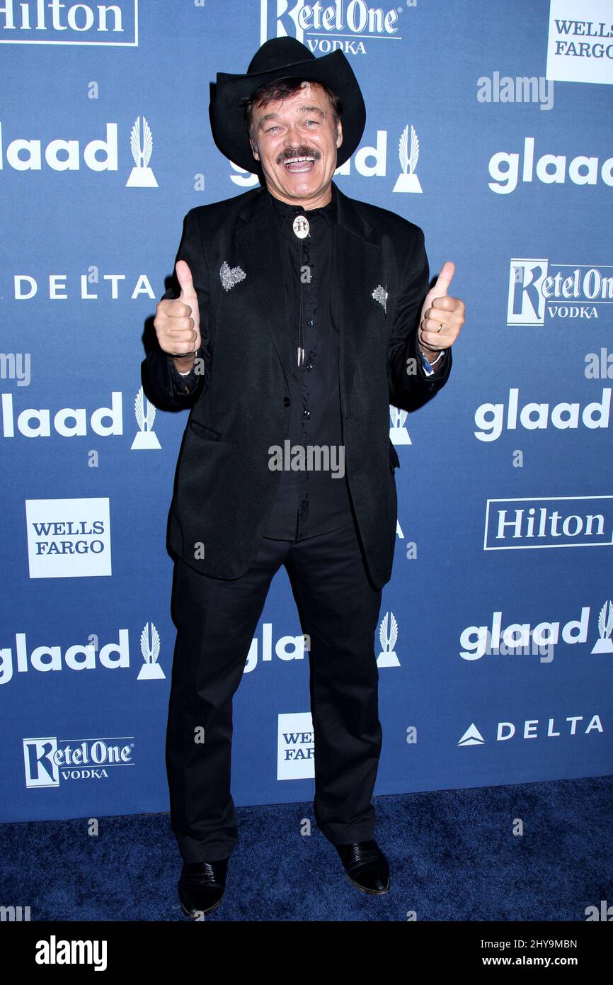 Randy Jones nimmt an den jährlichen GLAAD Media Awards 27. in Los Angeles, Kalifornien, Teil. Stockfoto