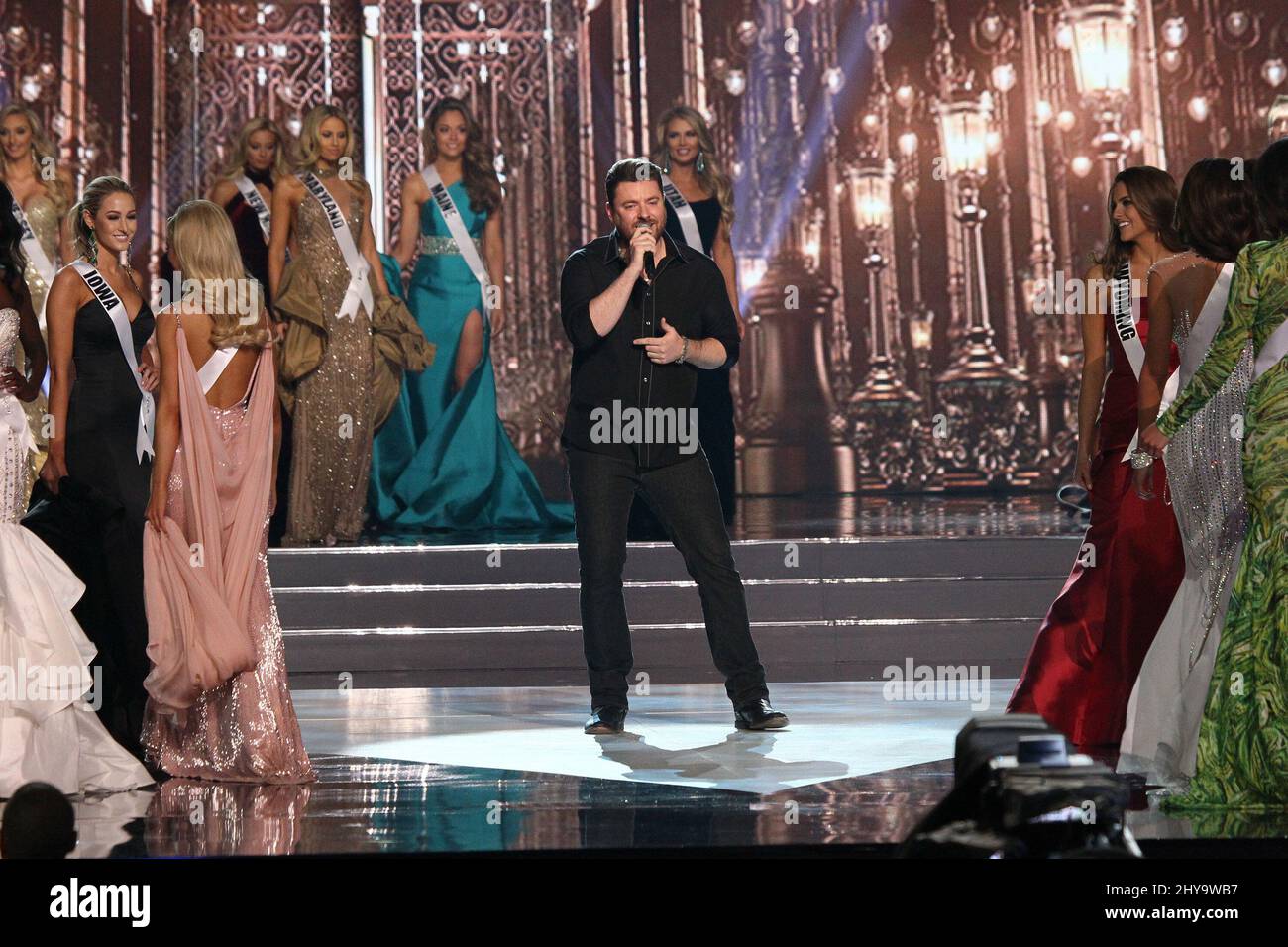 Chris Young während der Miss USA Pageant T-Mobile Arena 2016 Stockfoto