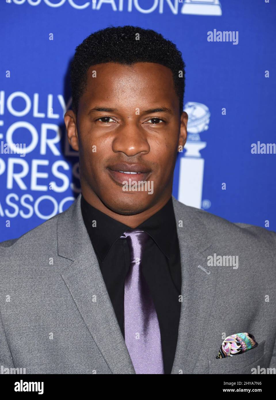 Nate Parker nimmt am Grants Bankett der Hollywood Foreign Press Association Teil, das im Beverly Wilshire in Los Angeles, Kalifornien, abgehalten wird. Stockfoto