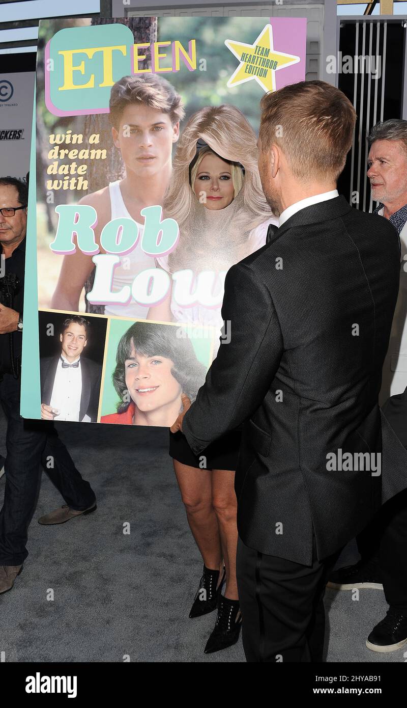 Rob Lowe, Sheryl Berkoff bei der Ankunft zum „Comedy Central Roast of Rob Lowe“, der am 27. August 2016 in DEN SONY Picturs Studios, Culver City, Los Angeles, stattfand. Stockfoto