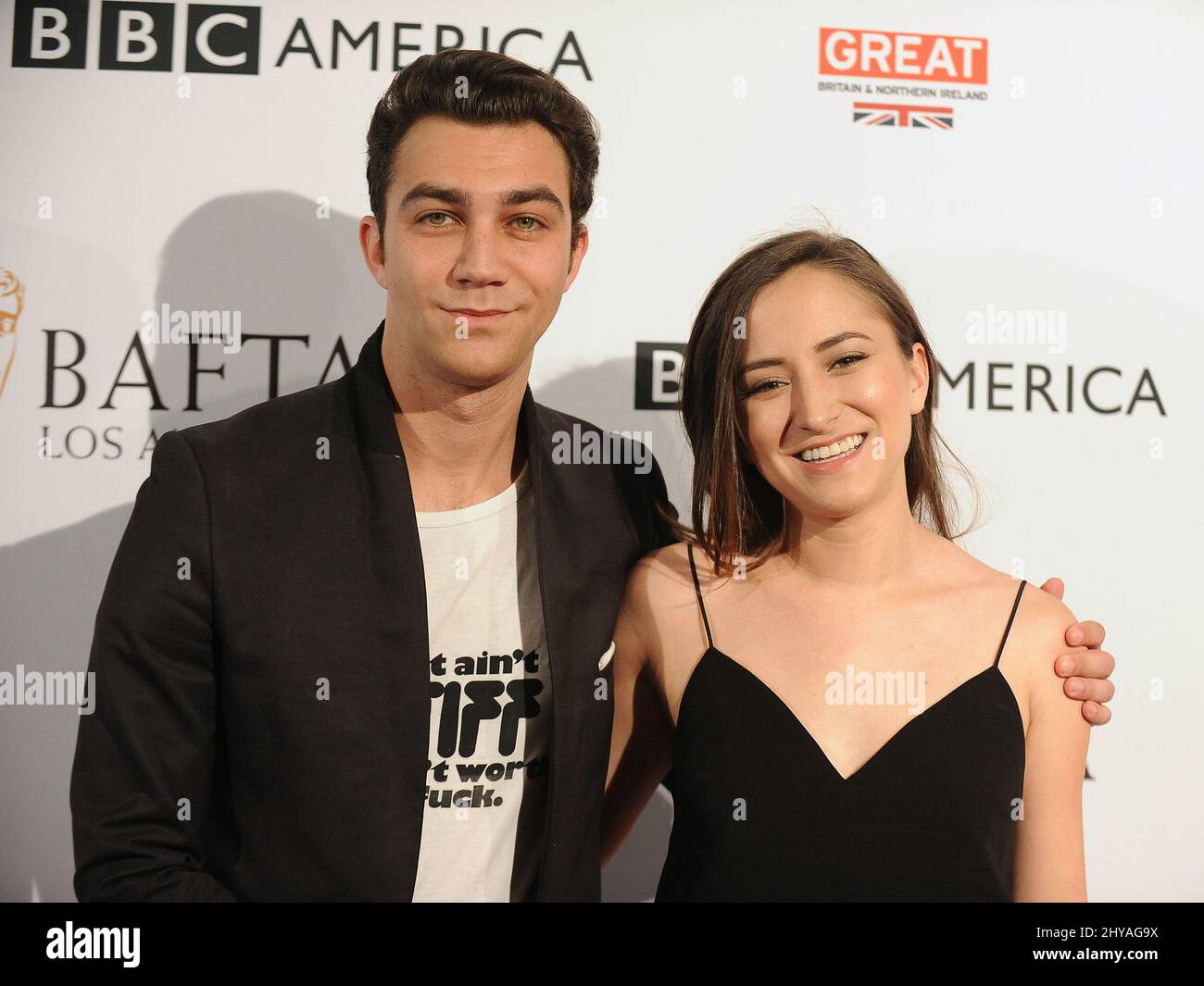 Zelda Williams und Luke Brandon Field nehmen an der BBC America British Academy of Film and Television Arts Los Angeles TV Tea Party 2016 Teil, die auf der „The Boxwood“ in London stattfand Stockfoto