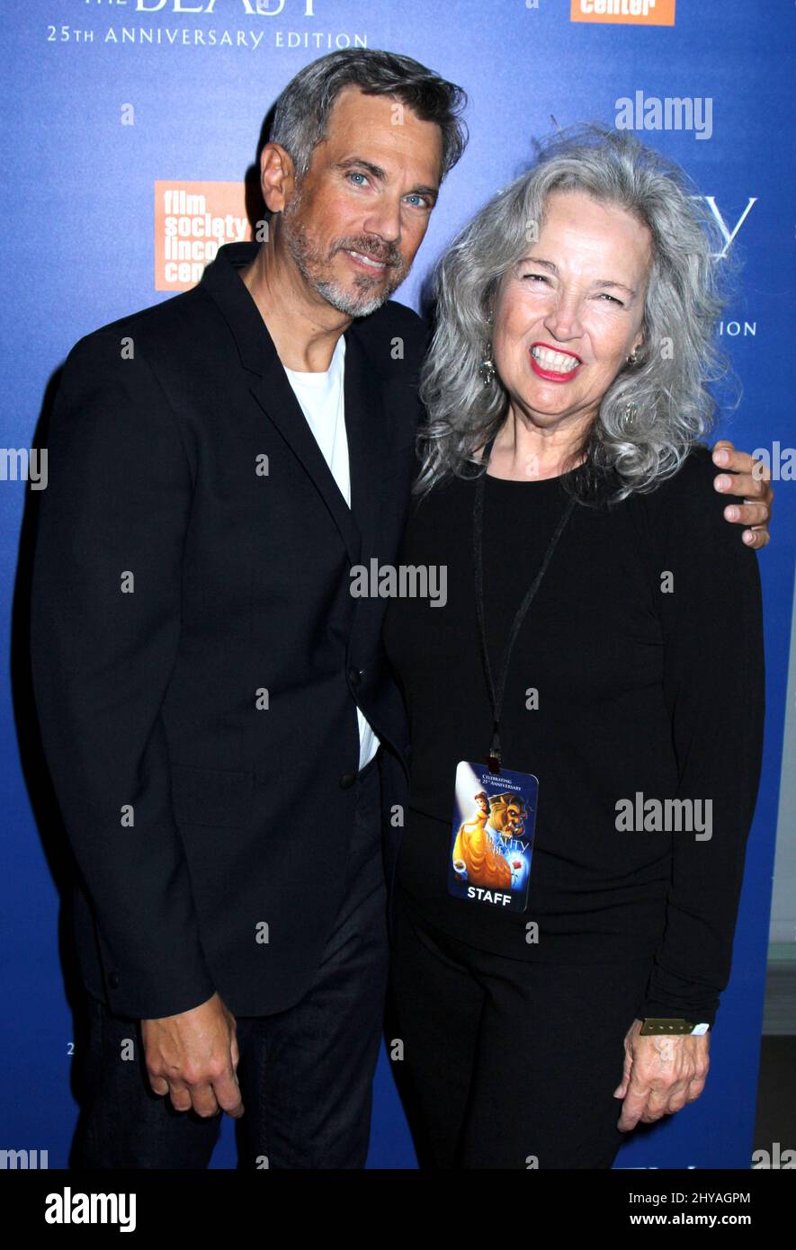 Robby Benson und Karla DeVito kommen zur „Beauty and the Beast“ 25. Anniversary Screening, die am 18. September 2016 in der Alice Tully Hall im Lincoln Center stattfand. Stockfoto