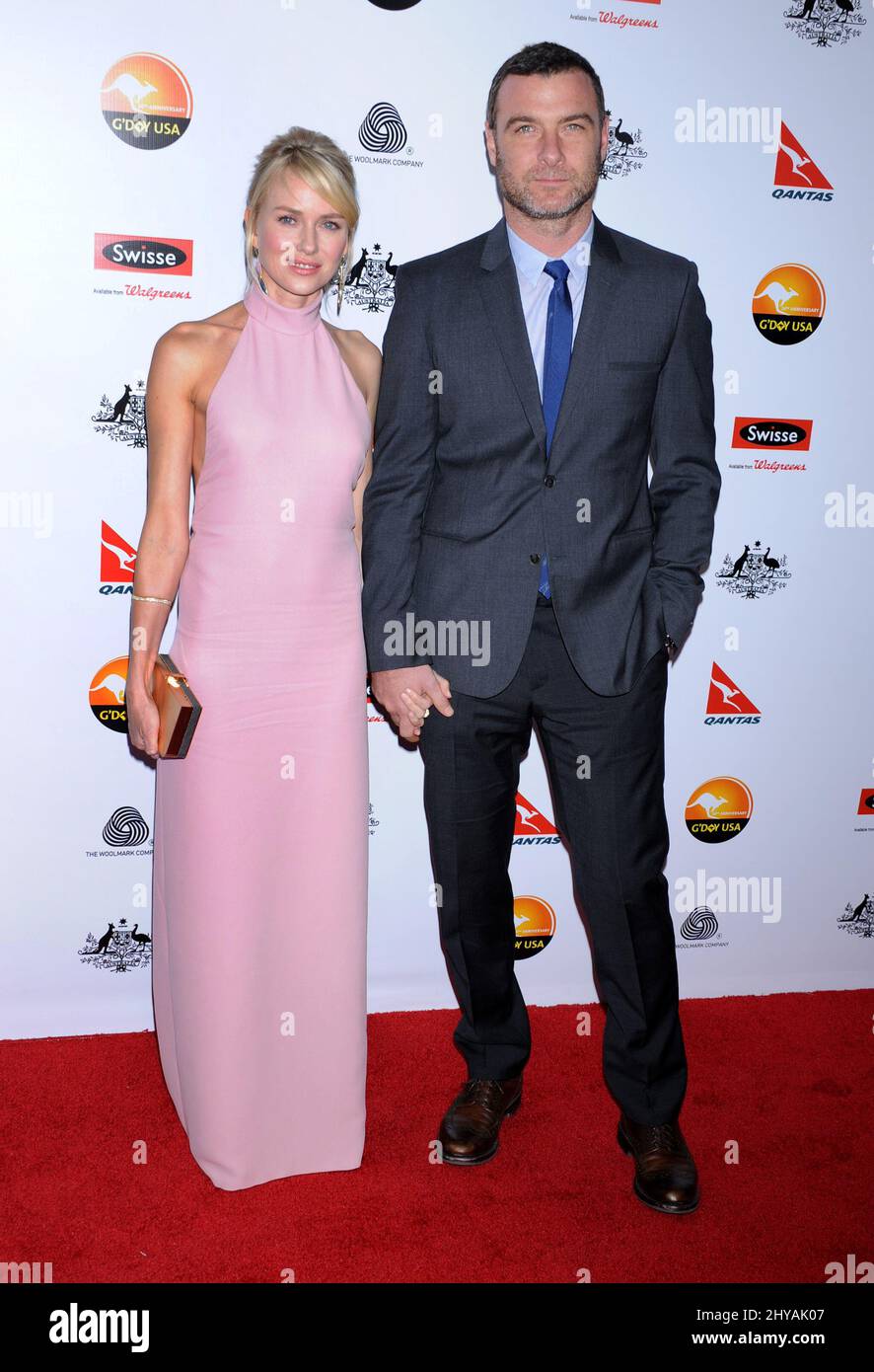 12. Januar 2013 Los Angeles, Ca. Naomi Watts und Liev Schreiber 2013 G'Day USA Los Angeles Black Tie Gala zu Ehren der Australier im JW Marriot in LA Live Stockfoto