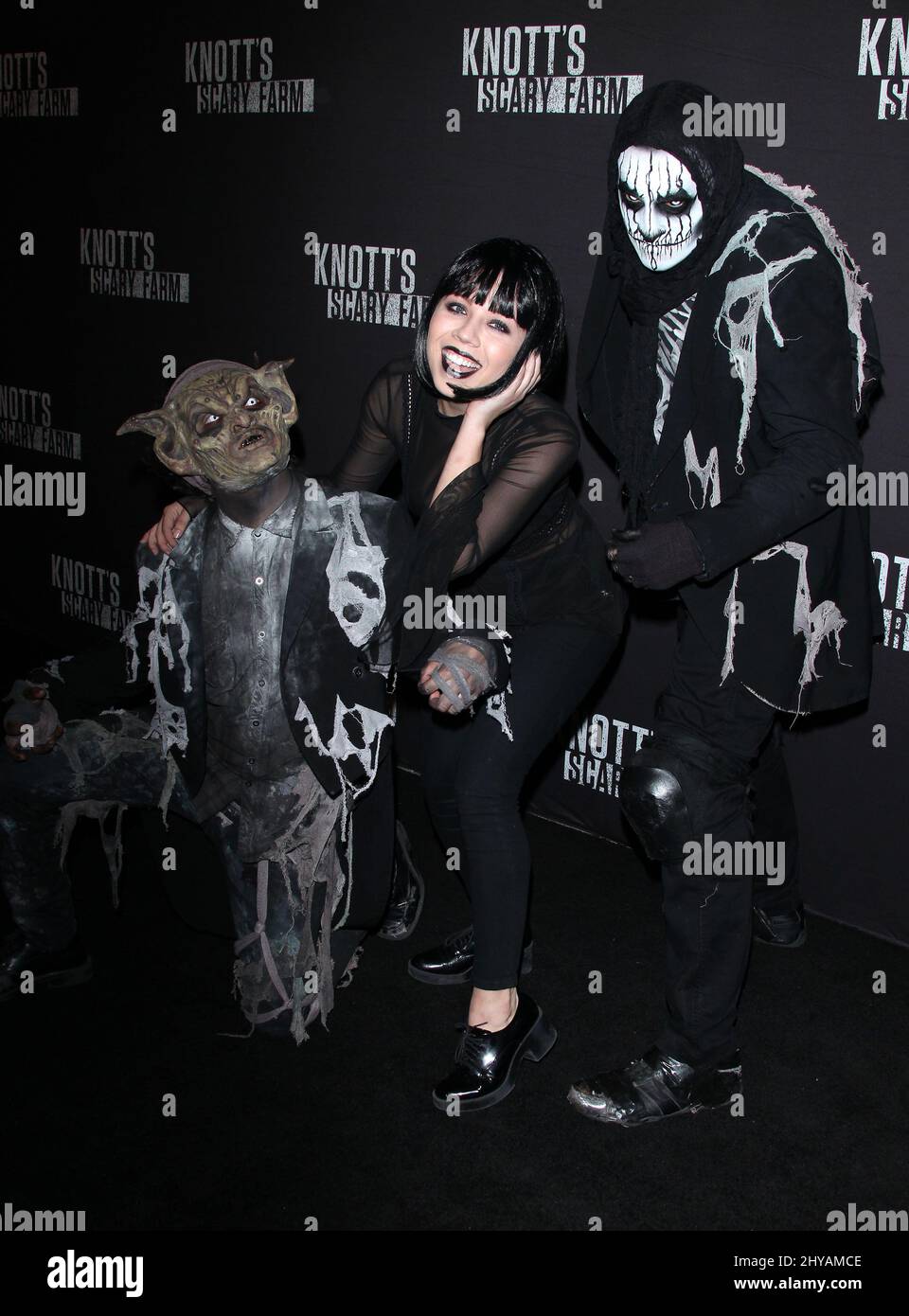 Jennette McCurdy bei der Ankunft für Knott's Scary Farm's Black Carpet Event 2016, das am 30. 2016. September in Knott's Berry Farm, Los Angeles, stattfand. Stockfoto