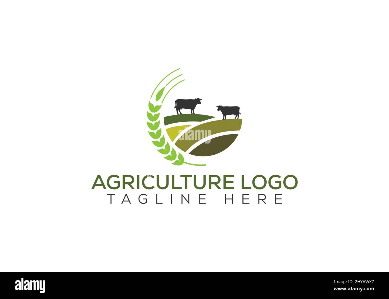 Vorlage Für Logo-Emblem Für Die Landwirtschaft. Farmland Agro Farm