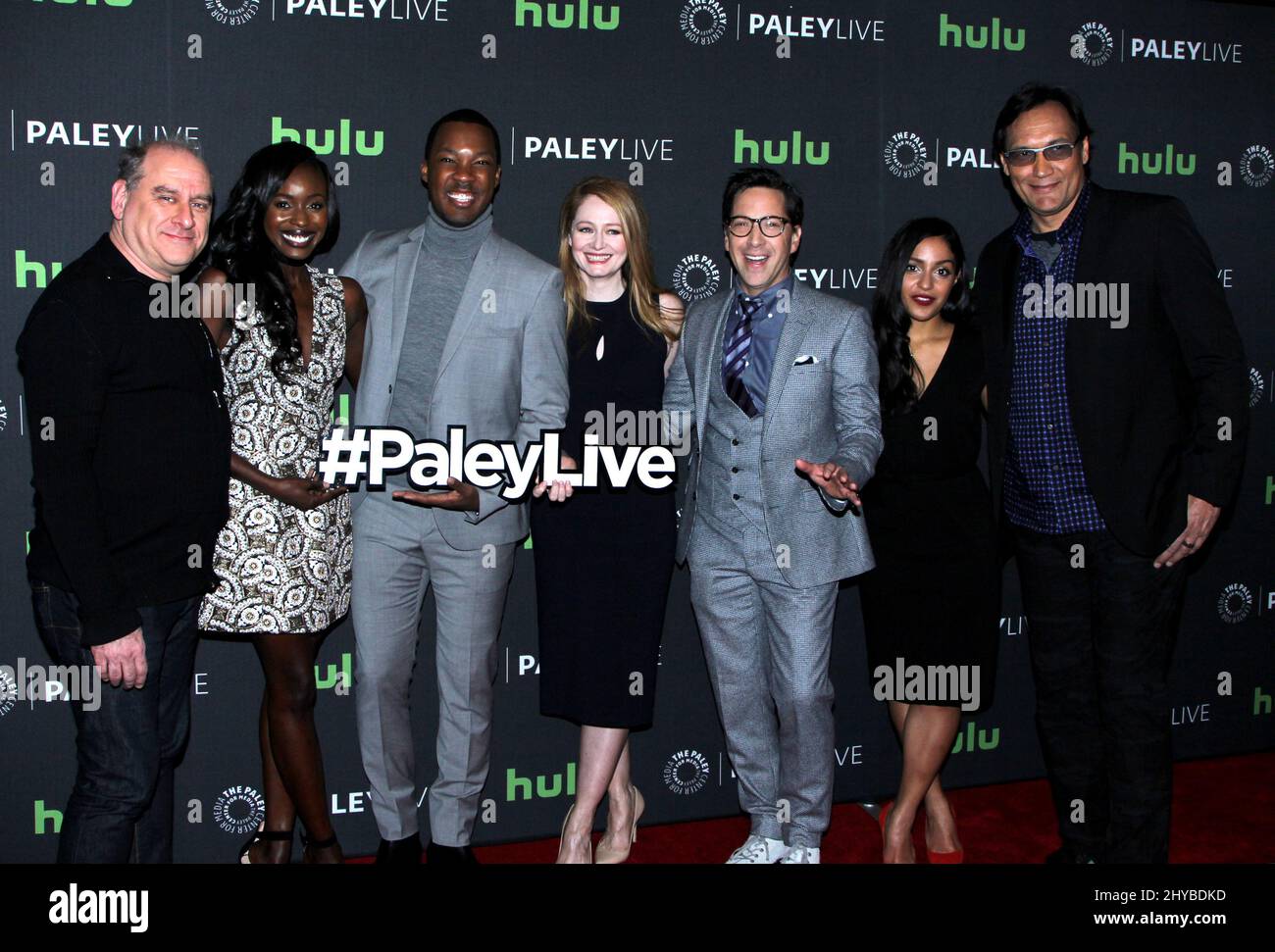 Evan Katz, Anna Diop, Corey Hawkins, Miranda Otto, Dan Bucatinsk kommen zur Vorschau-Vorführung für 24: Legacy', die am 19. Dezember 2016 im Paley Center, New York, stattfand Stockfoto