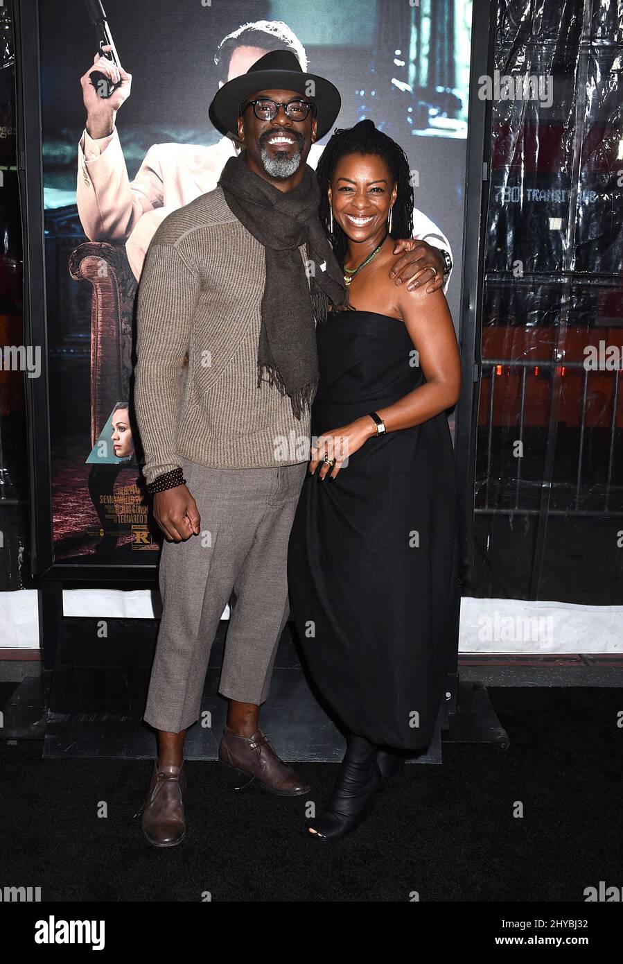 Isaiah Washington und Jenisa Garland bei der Weltpremiere von „Live by Night“ in Los Angeles Stockfoto
